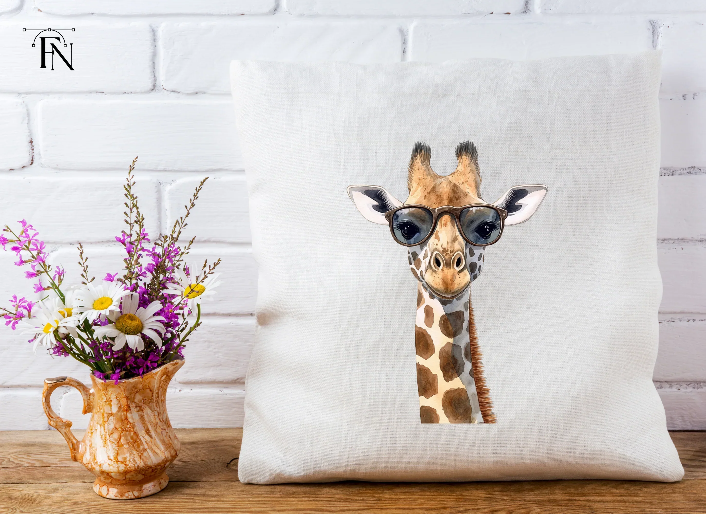 Cool Giraffe With Sunglasses Clipart Bundle - Image 4