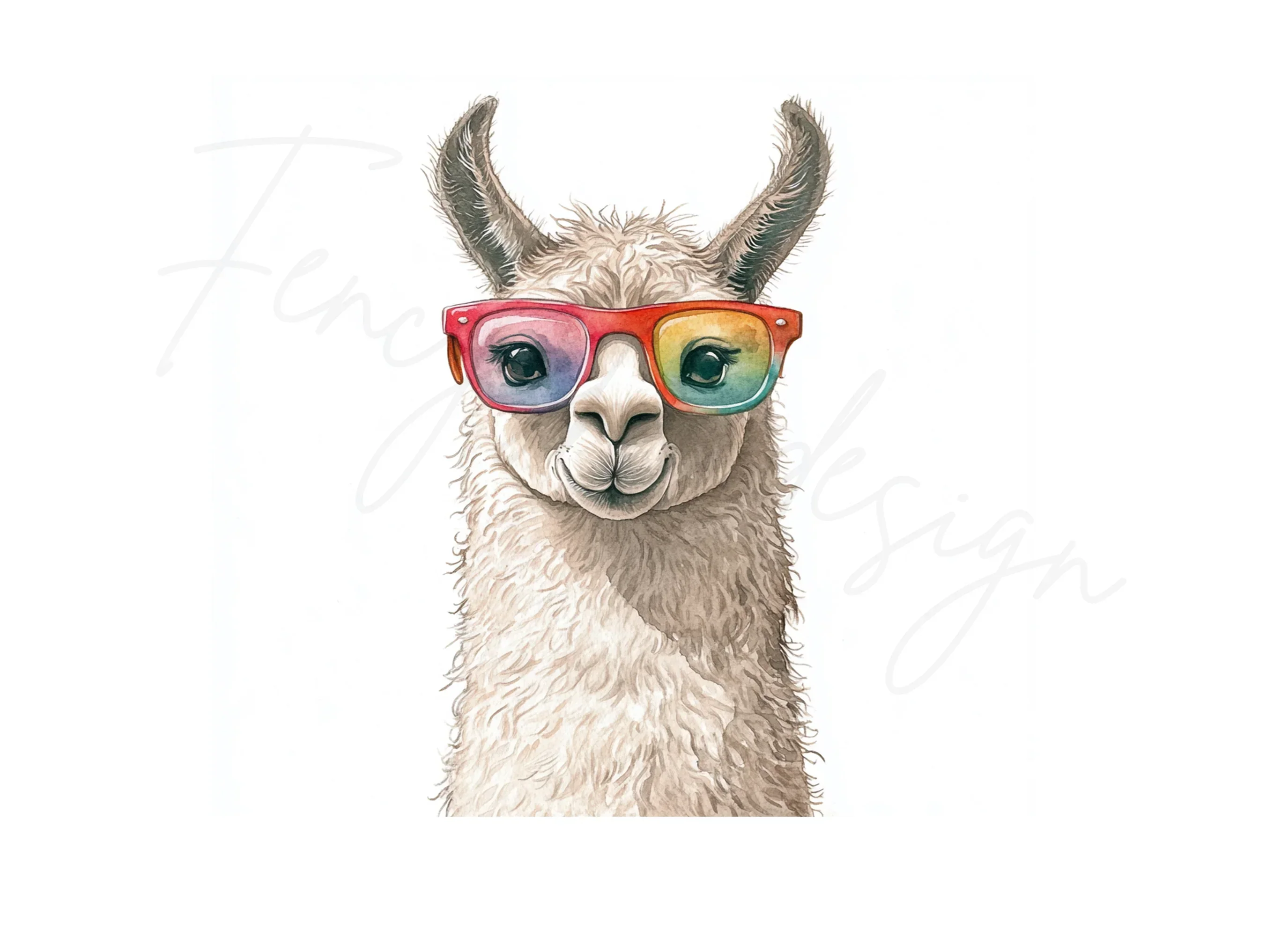 Cool Llama With Glasses Clipart Bundle - Image 2