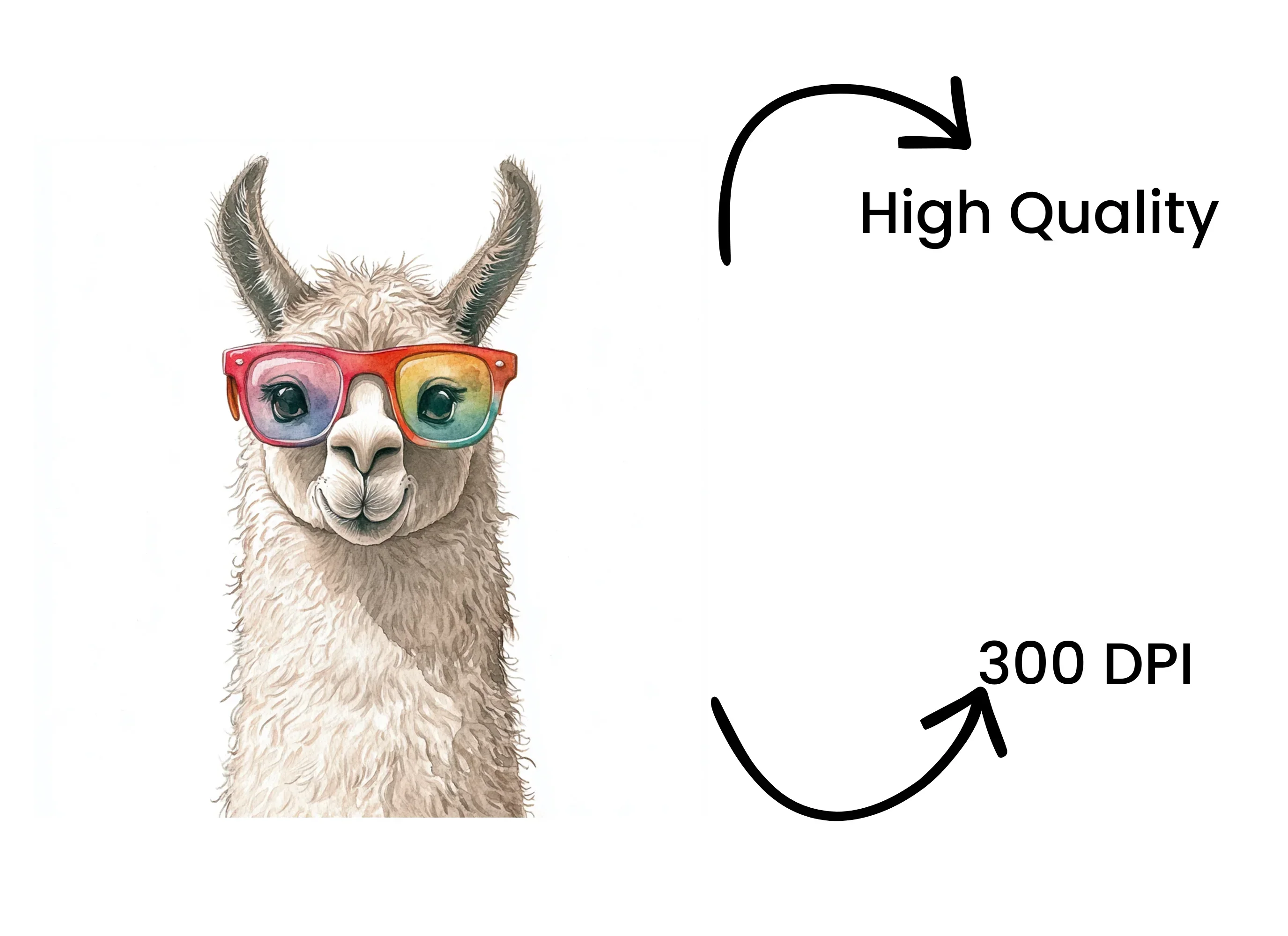 Cool Llama With Glasses Clipart Bundle - Image 4