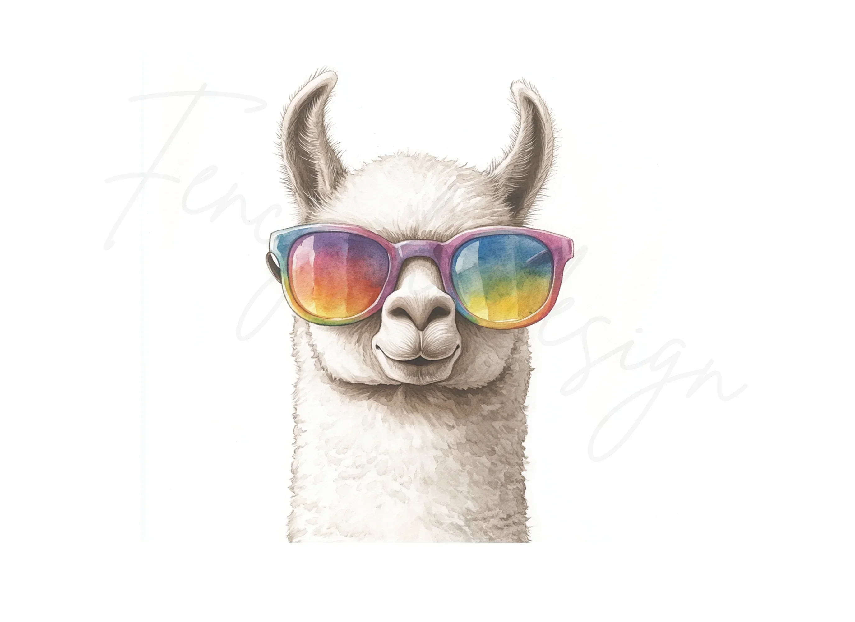 Cool Llama with Sunglasses Clipart Bundle - Image 3
