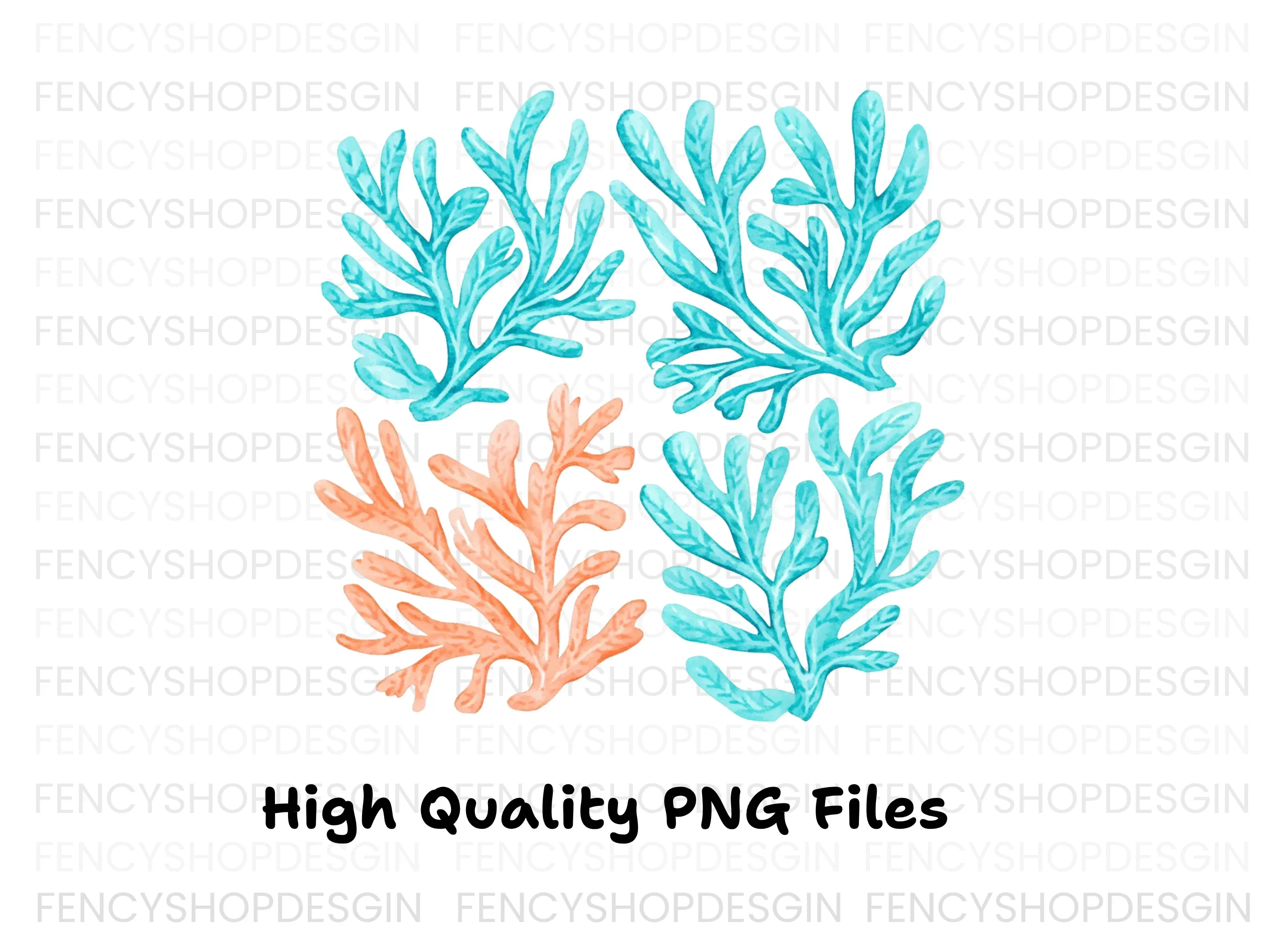 Coral Branches Clipart Bundle - Image 2