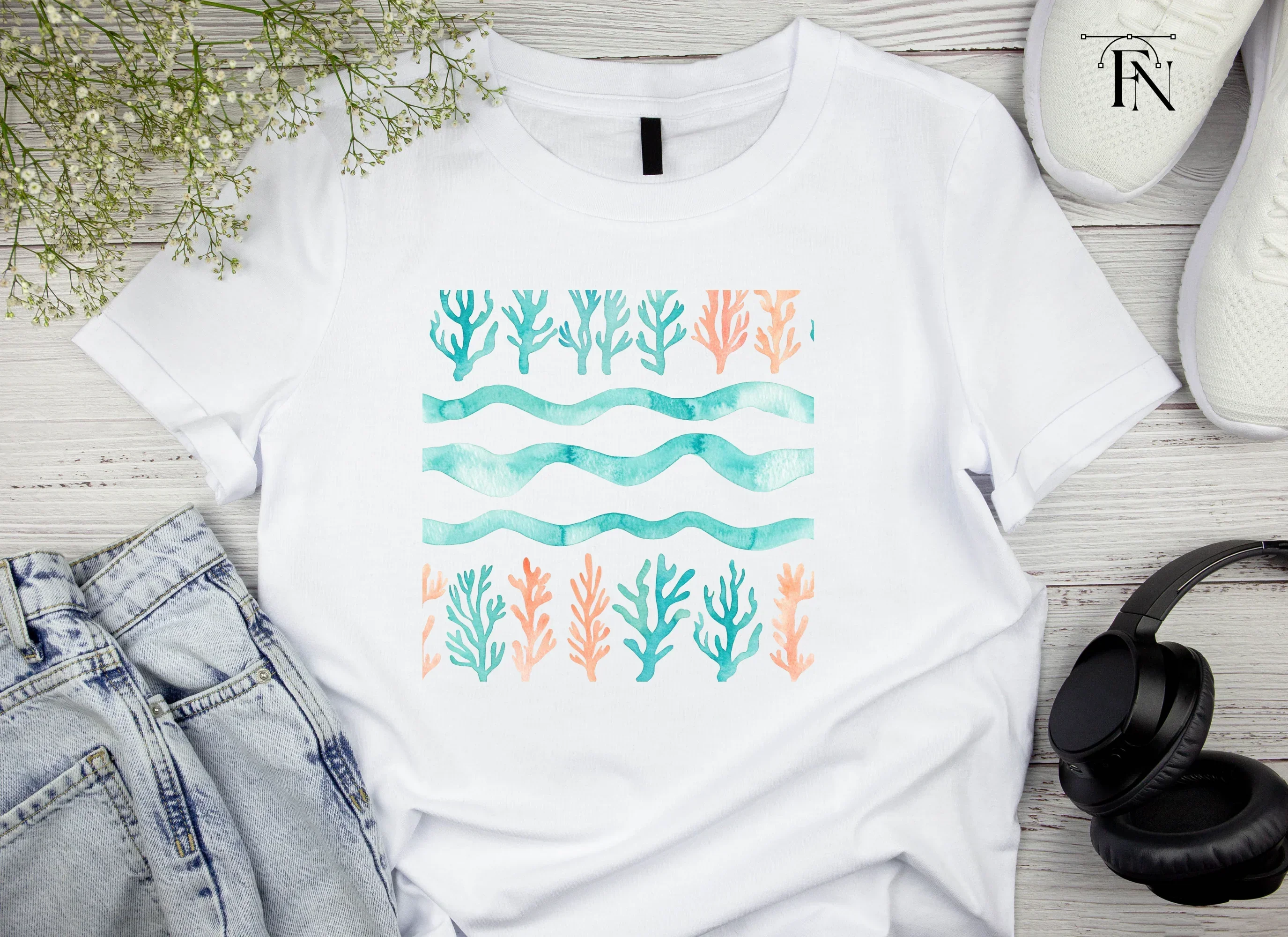 Coral Reef Pattern Clipart Bundle - Image 4