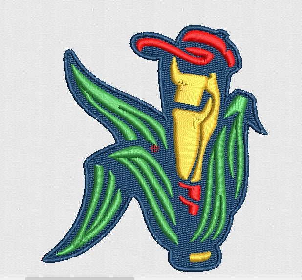 Corn Embroidery Design