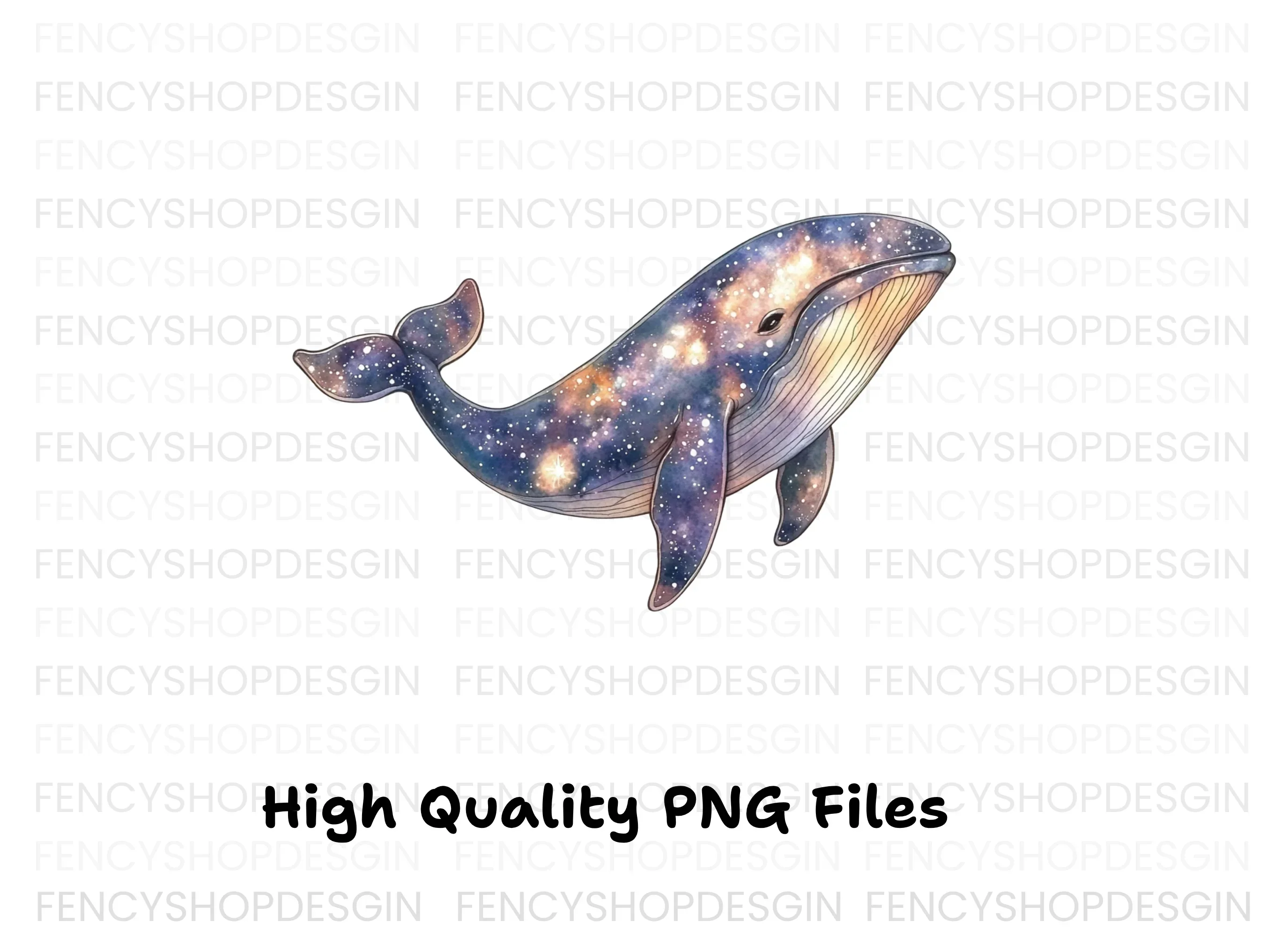 Cosmic Whale Clipart Bundle - Image 3
