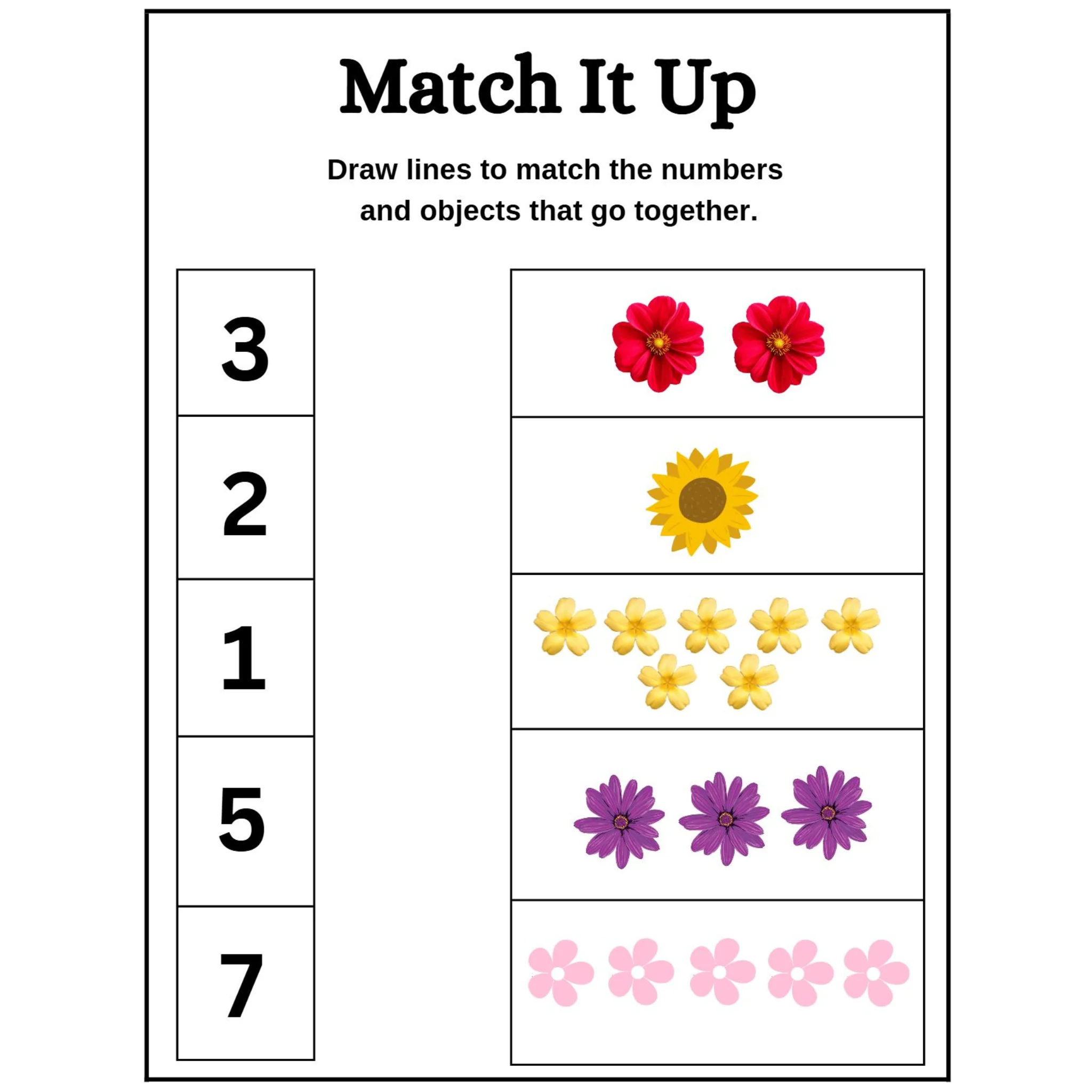 Count and Match Number Worksheets - Image 2