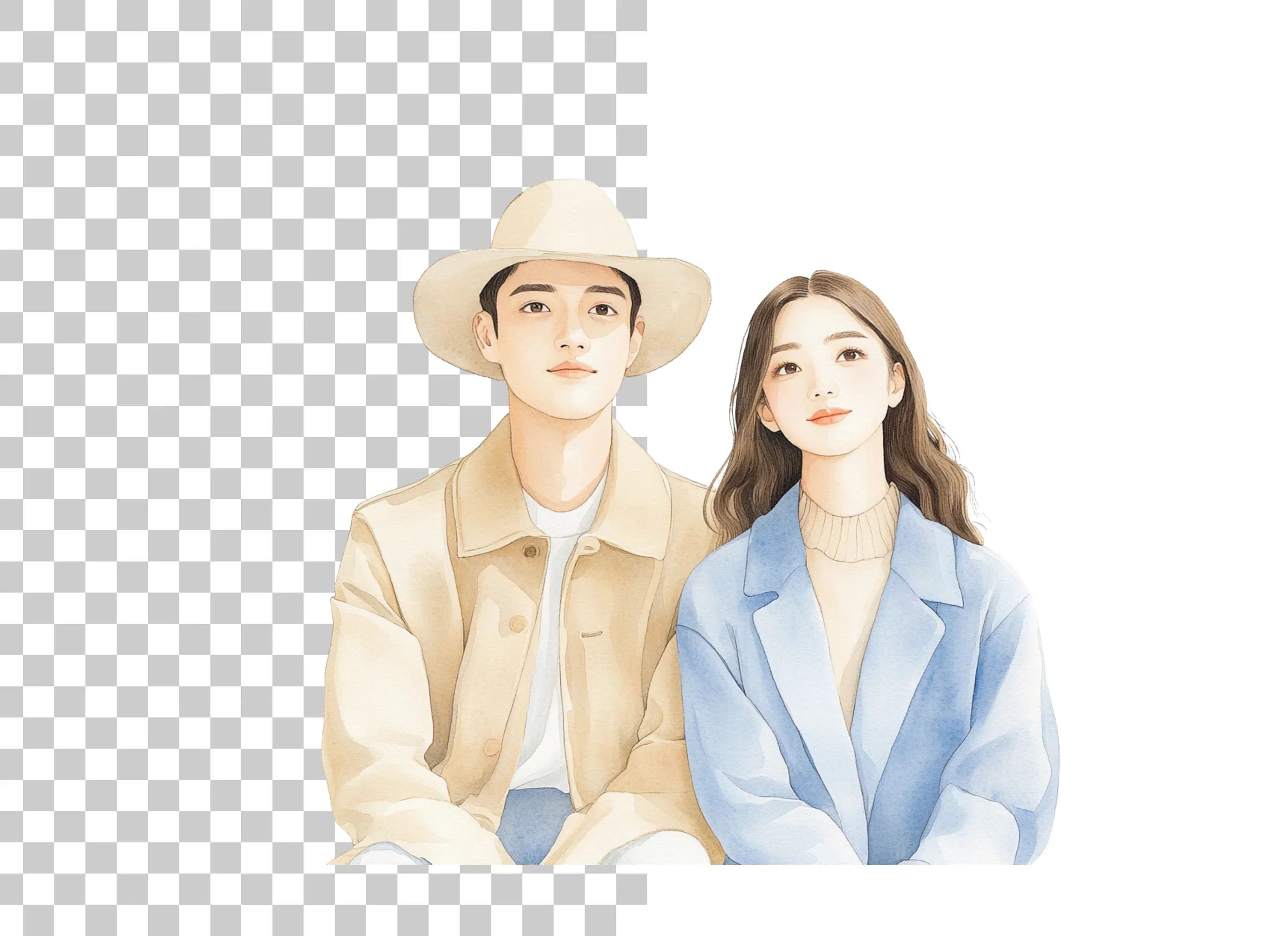 Couple Portrait Clipart Bundle - Image 6