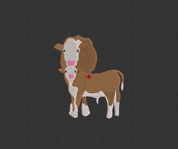 Cow Embroidery Design