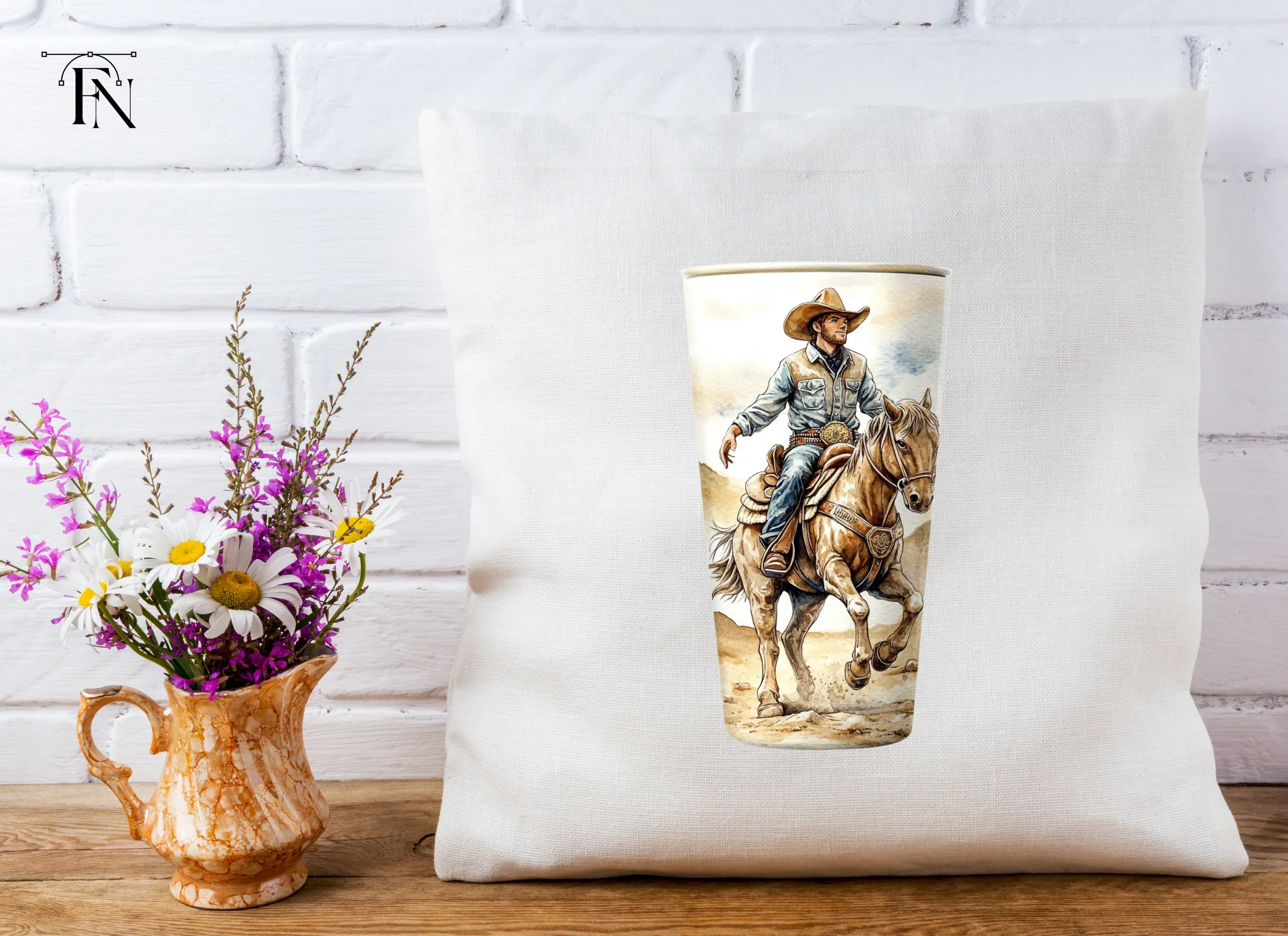 Cowboy Horse Tumbler Designs Clipart Bundle - Image 5