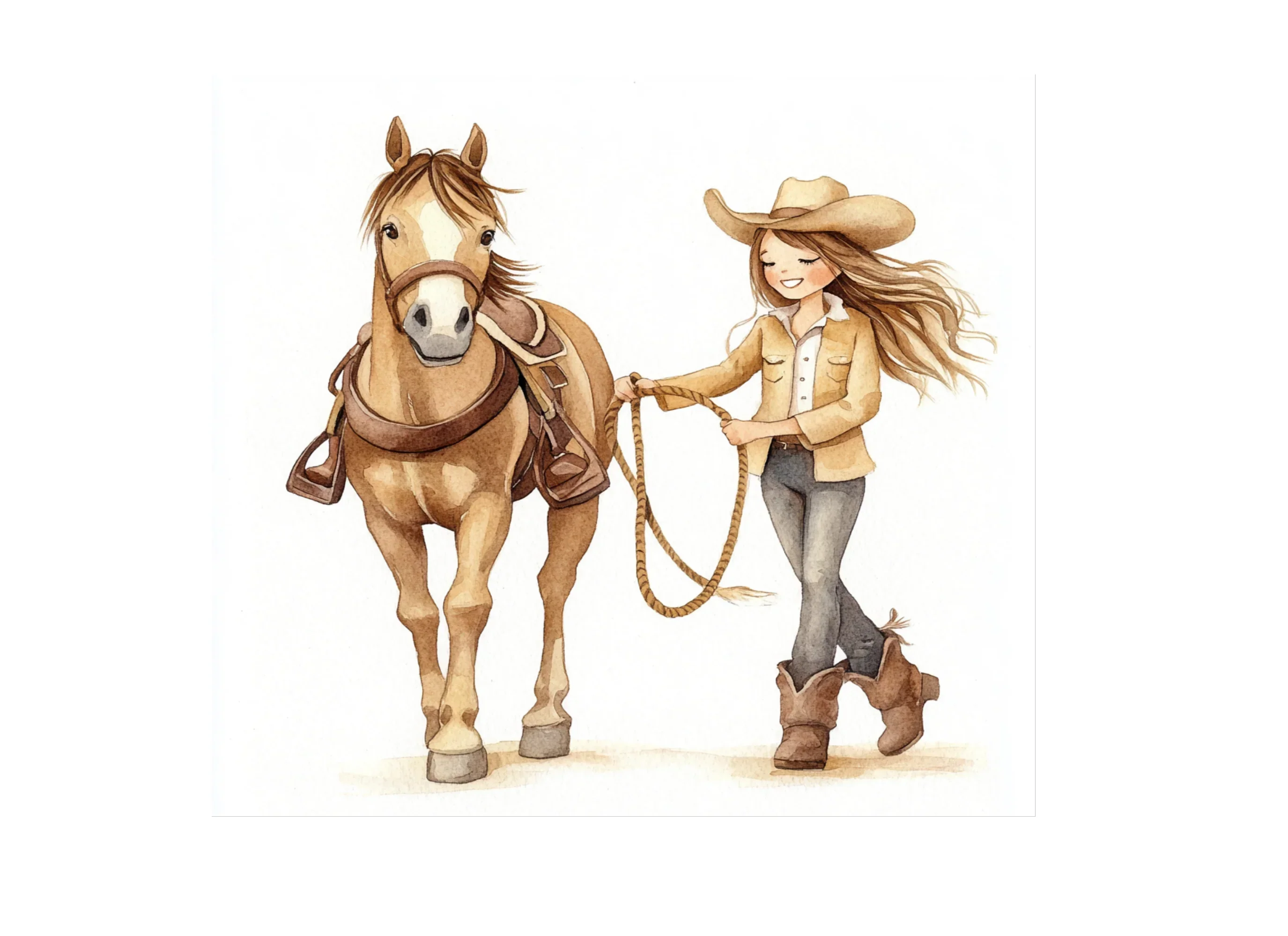 Cowgirl and Horse Clipart Bundle - Image 3