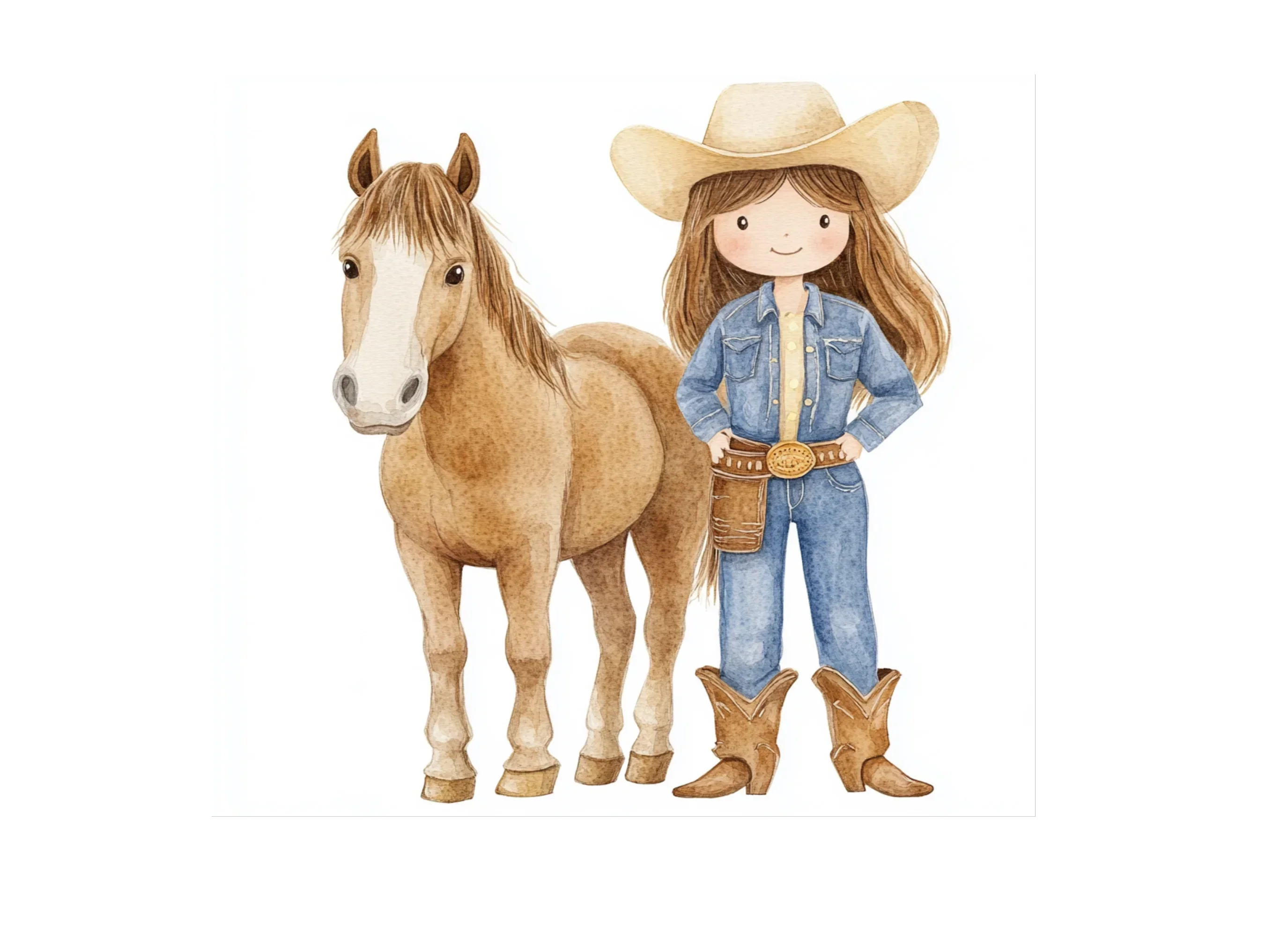 Cowgirl and Horse Western Clipart Bundle - Image 3