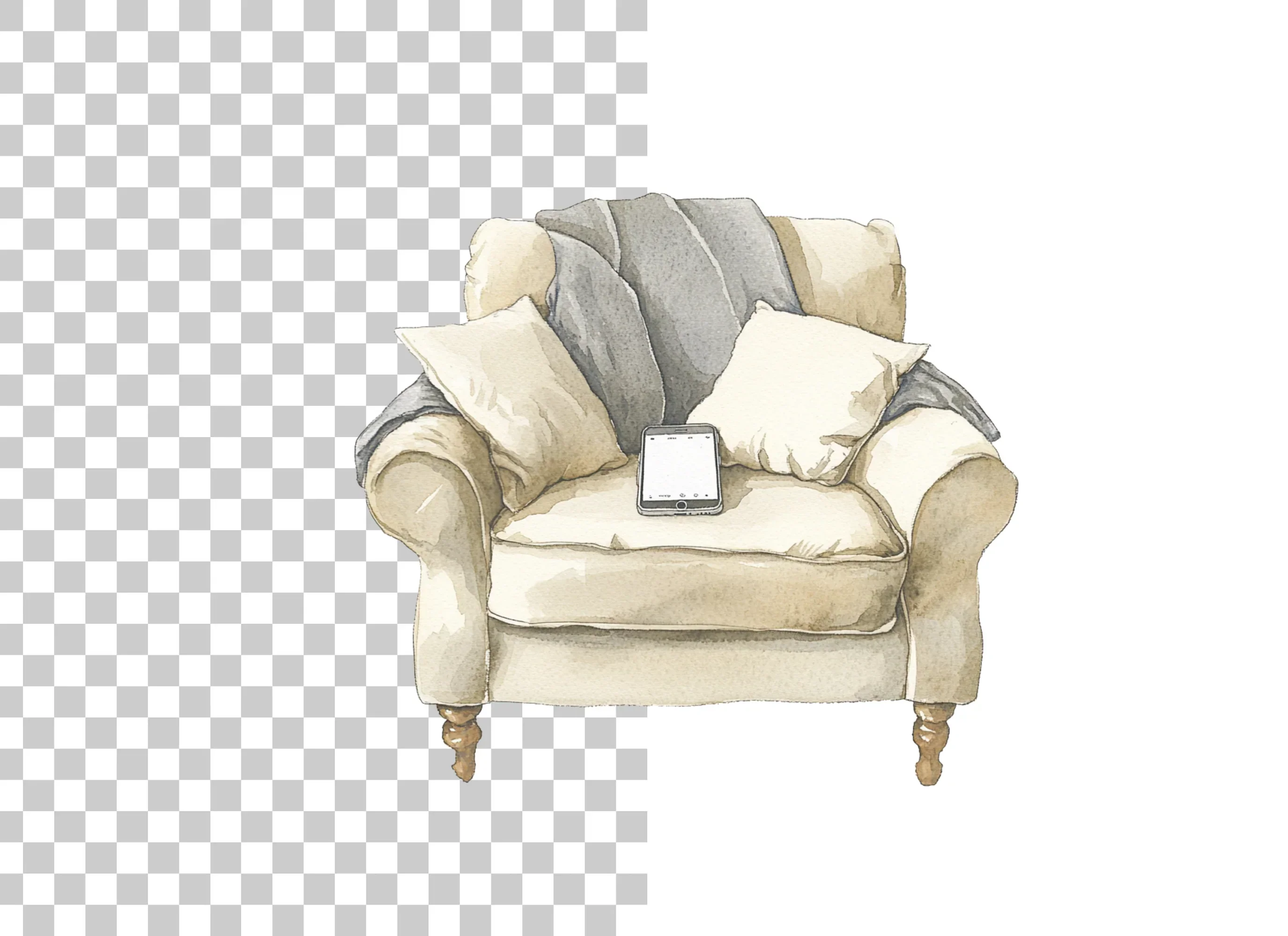 Cozy Armchair and Sofa Clipart Bundle - Image 2