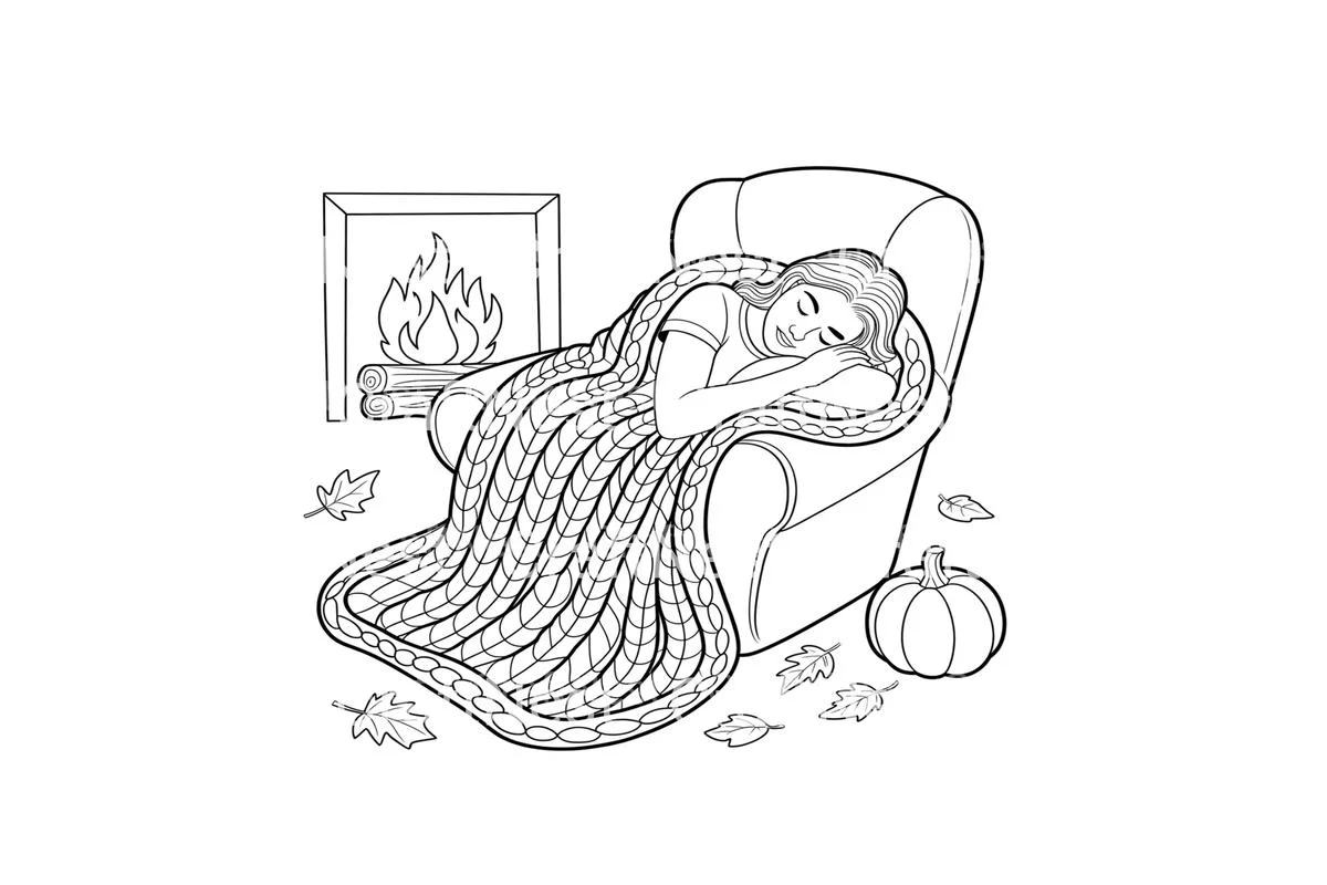 Cozy Autumn Sleep Coloring Books - Image 4