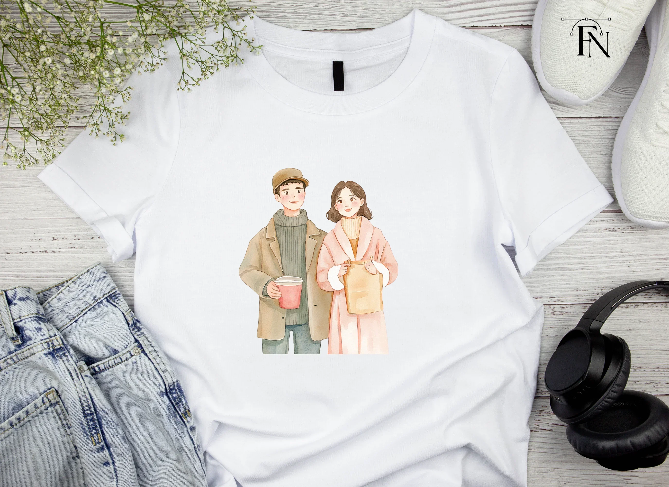 Cozy Couple Outing Clipart Bundle - Image 4