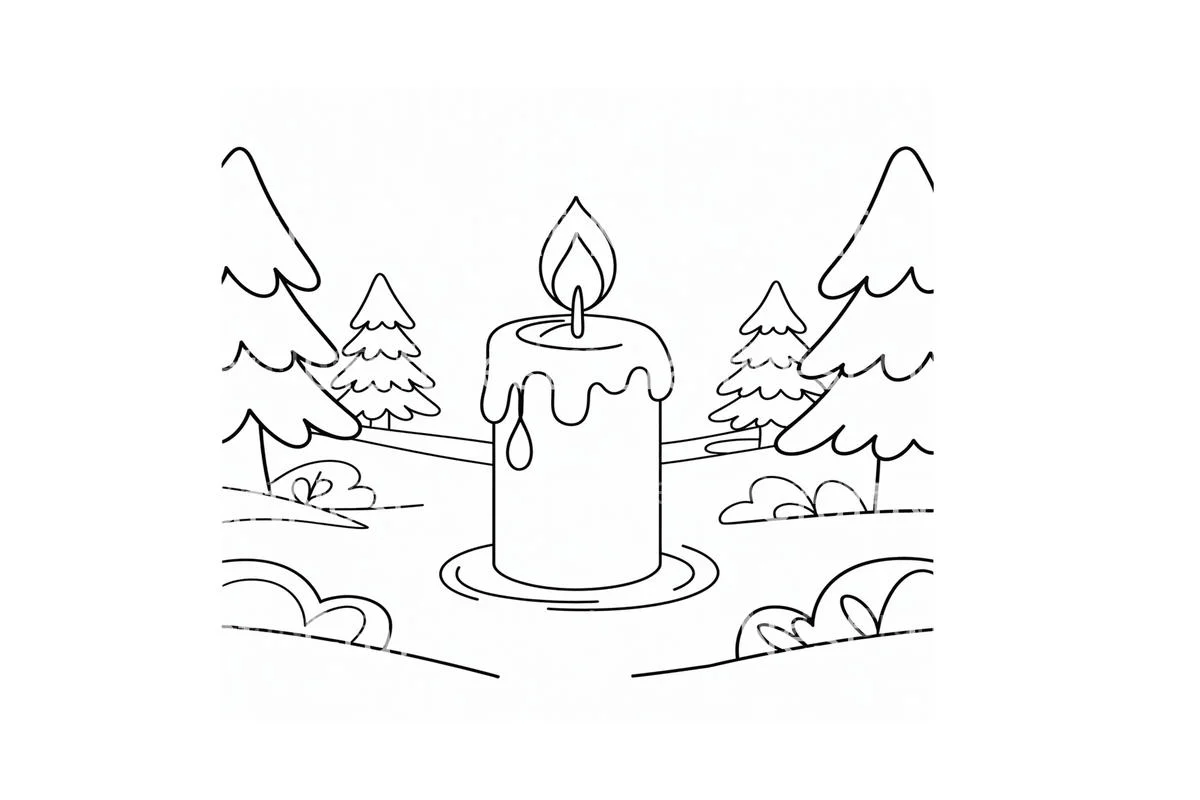 Cozy Winter Candles Coloring Books - Image 2