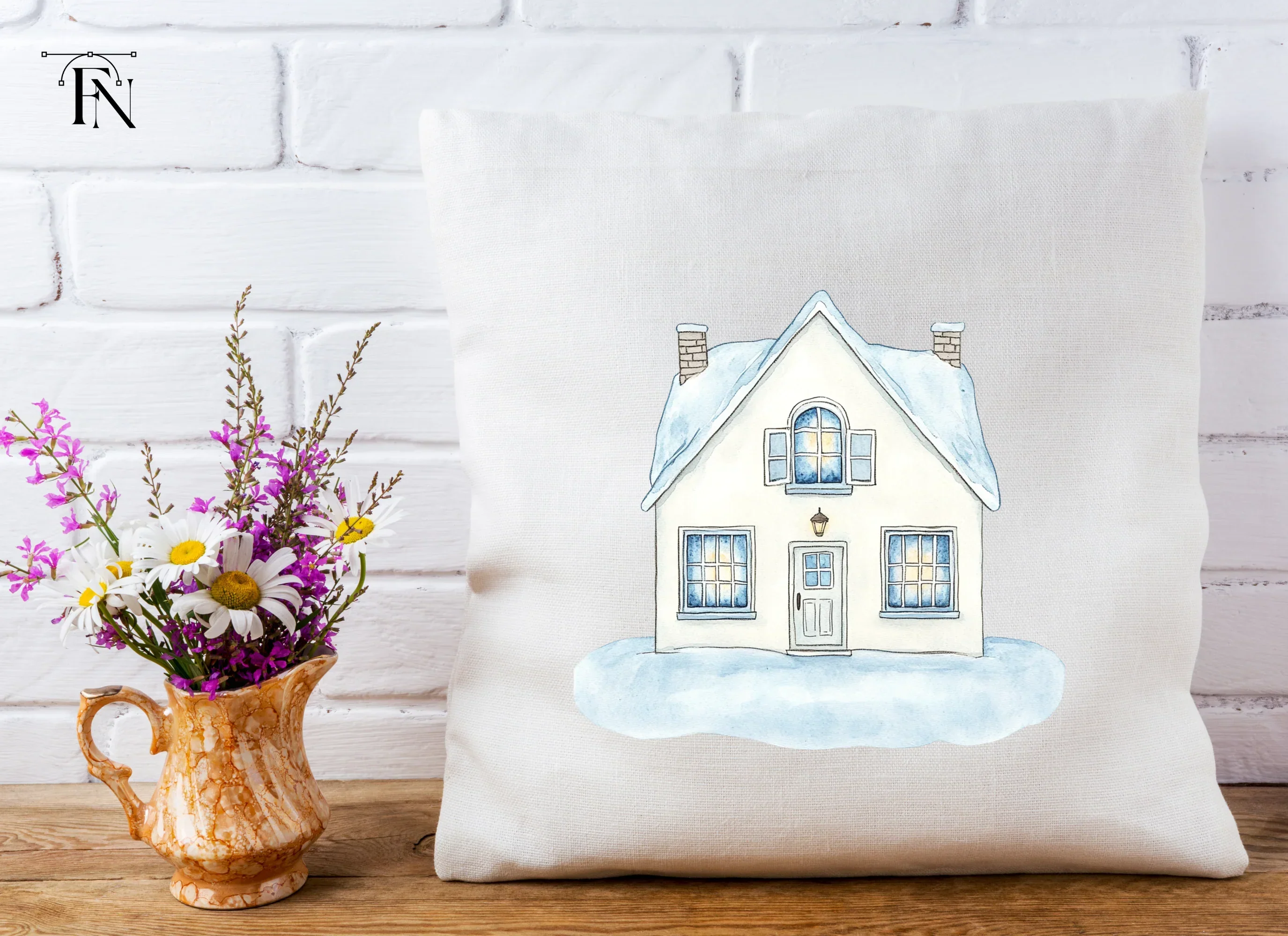 Cozy Winter Houses Clipart Bundle - Image 4