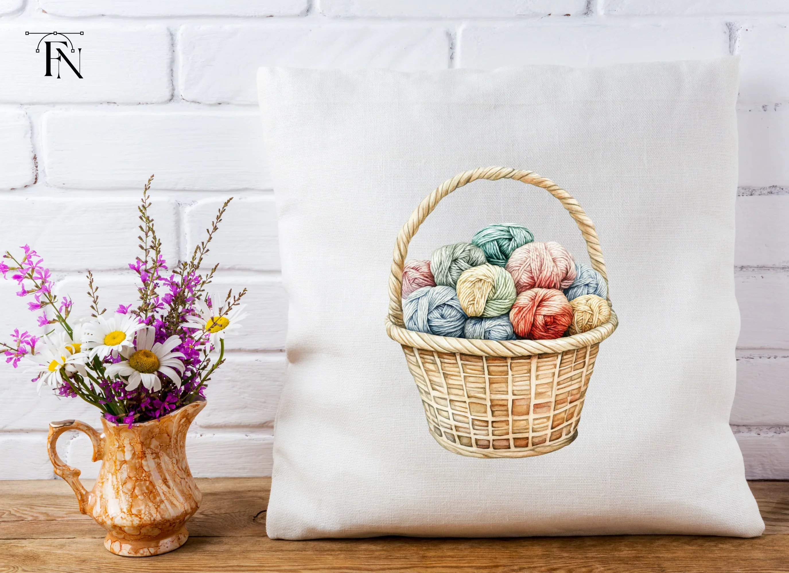 Cozy Yarn Basket Clipart Bundle - Image 5