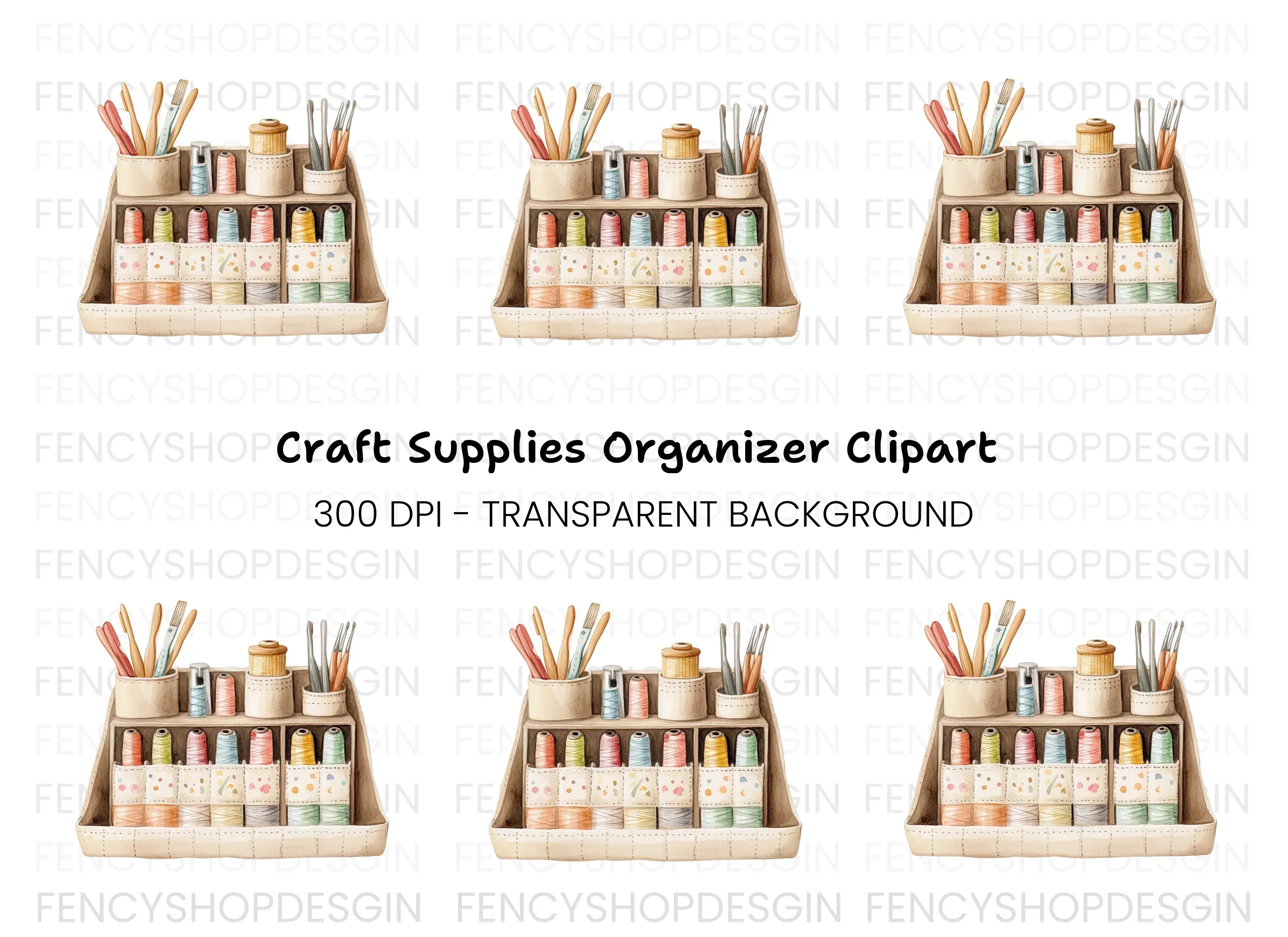 Craft Room Organizer Clipart Bundle