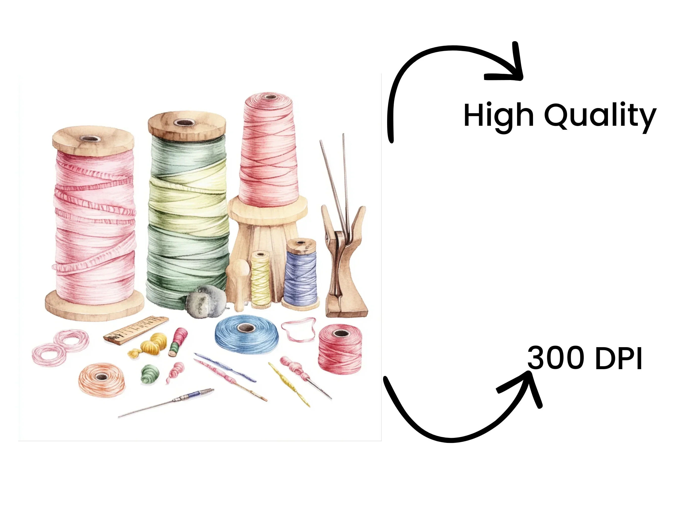 Crafting Tools Thread Clipart Bundle - Image 4