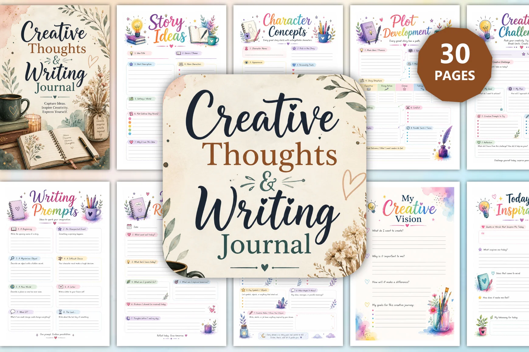 Creative Thoughts Writing Journal