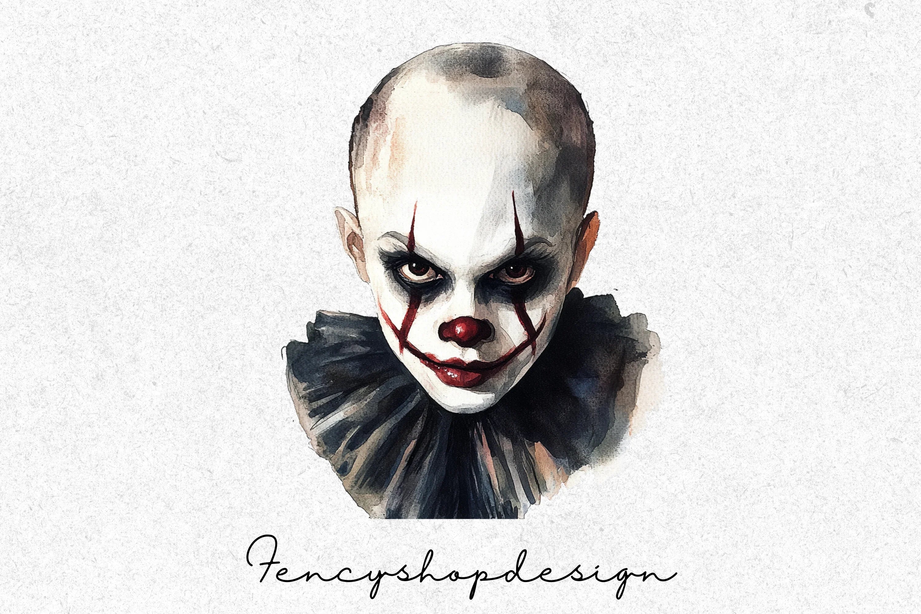 Creepy Clown Clipart Bundle - Image 3