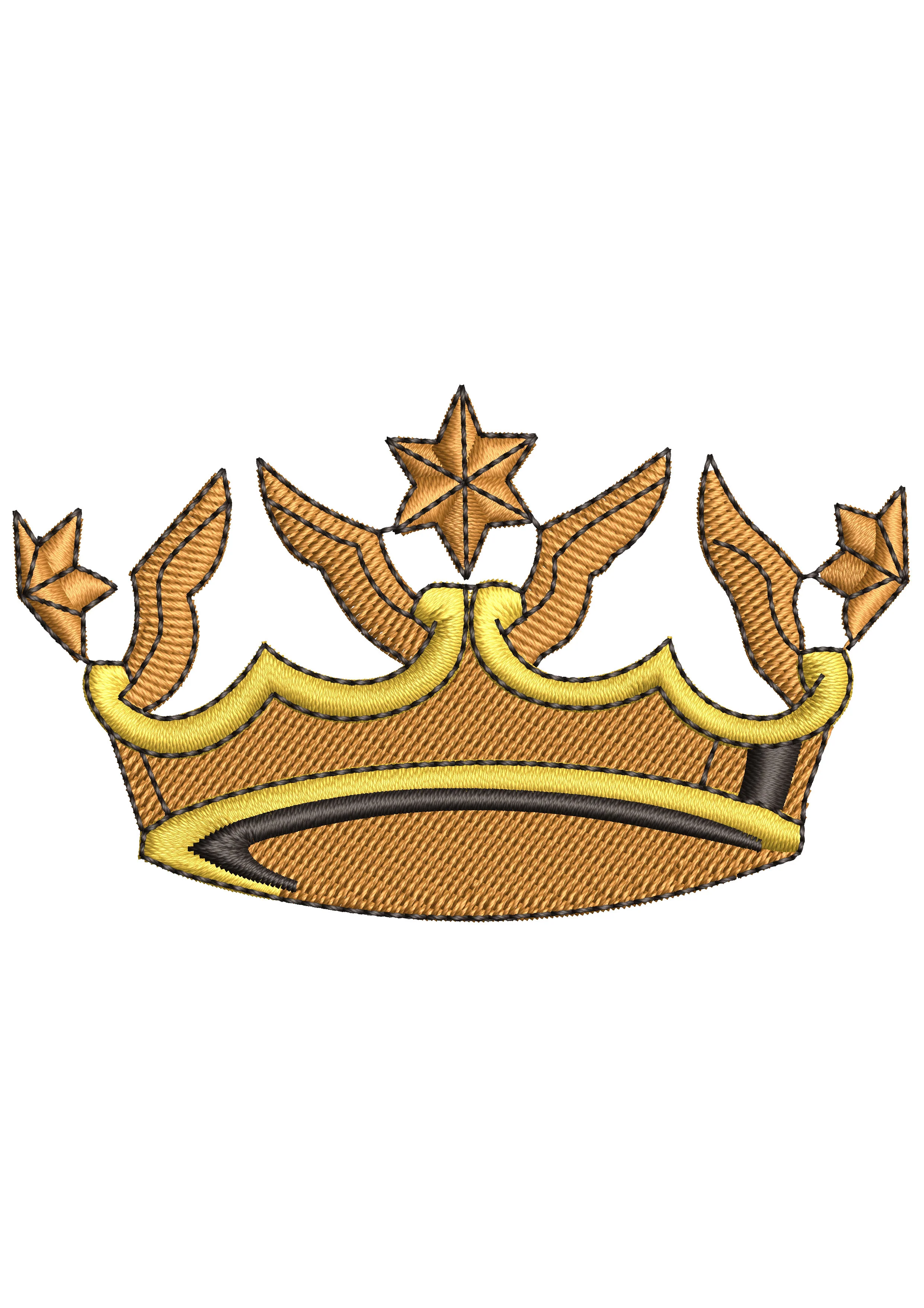 Crown Bird Embroidery Design