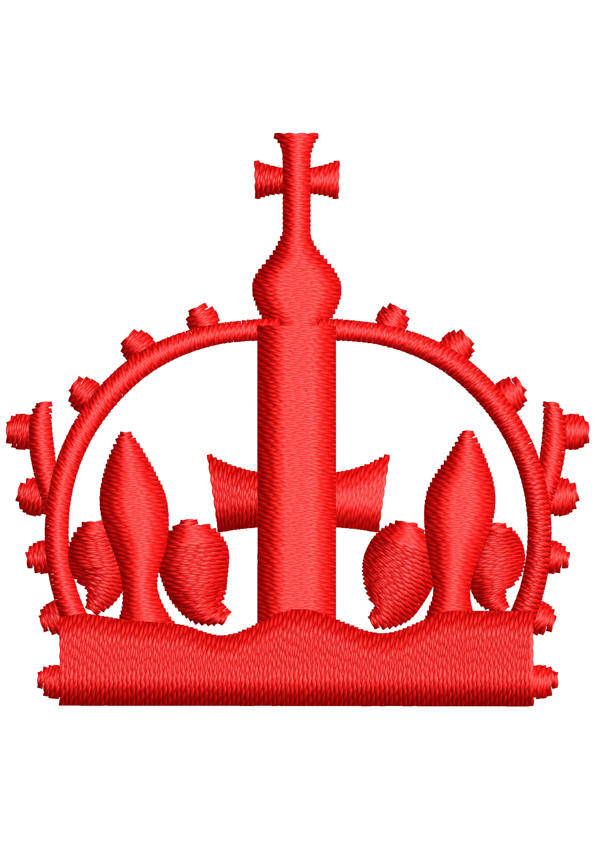 Crown Embroidery Design