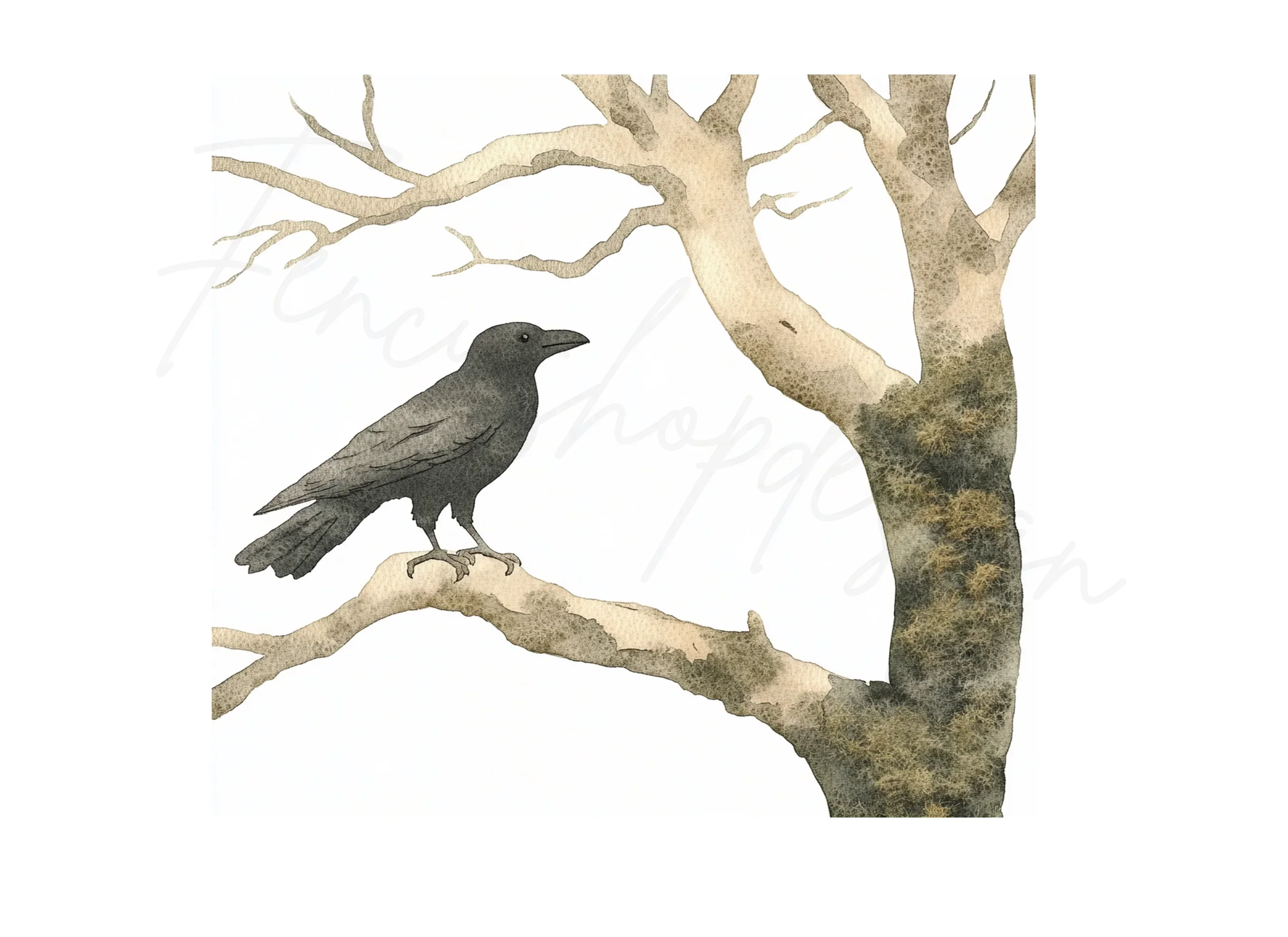 Crows on Bare Branches Clipart Bundle - Image 2