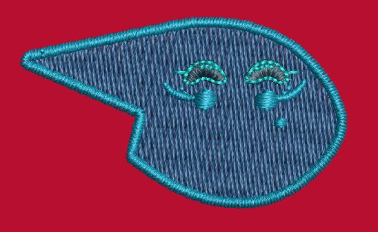 Crying Drop Embroidery Design