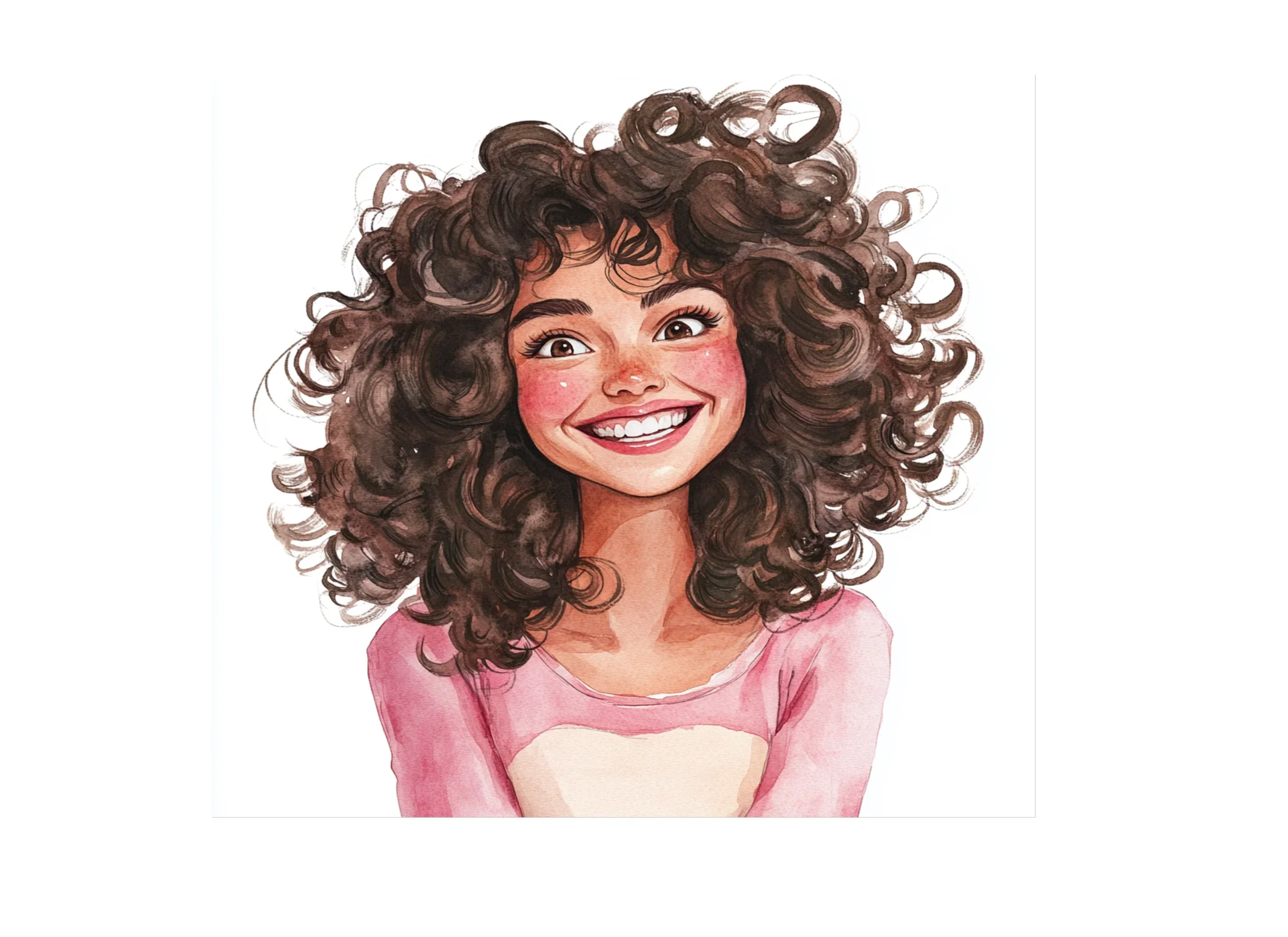 Curly Haired Girl Clipart Bundle - Image 3