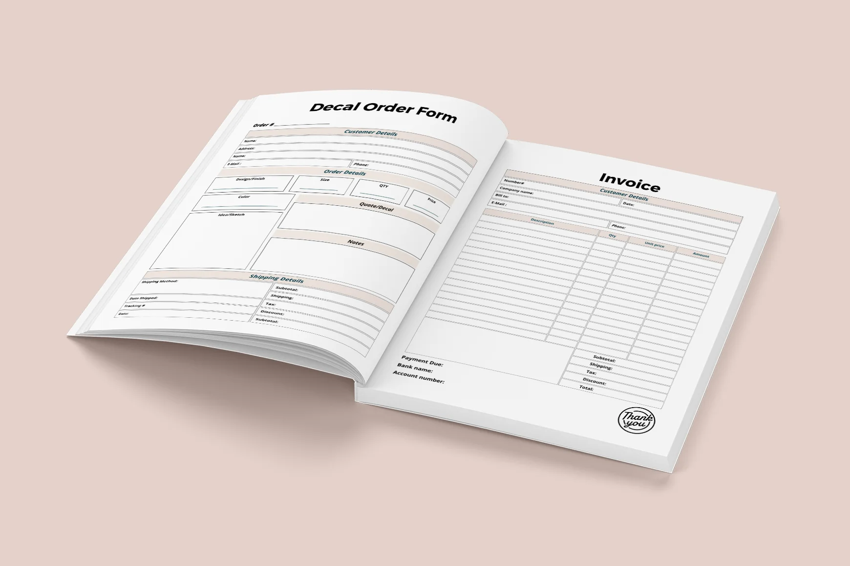 Customer Order Form Sheets Planner - Image 3