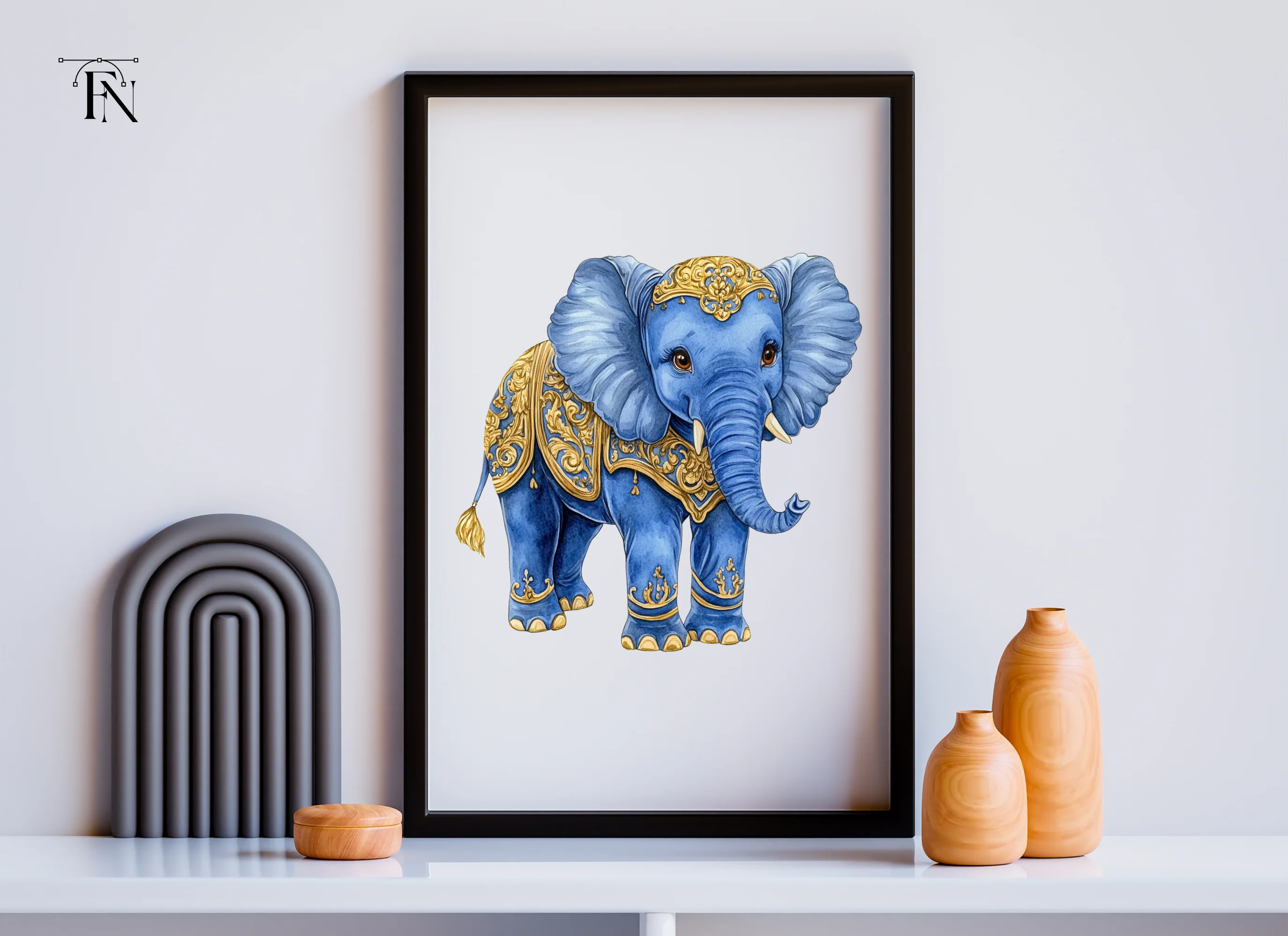 Cute Baby Blue Elephant Clipart Bundle - Image 4