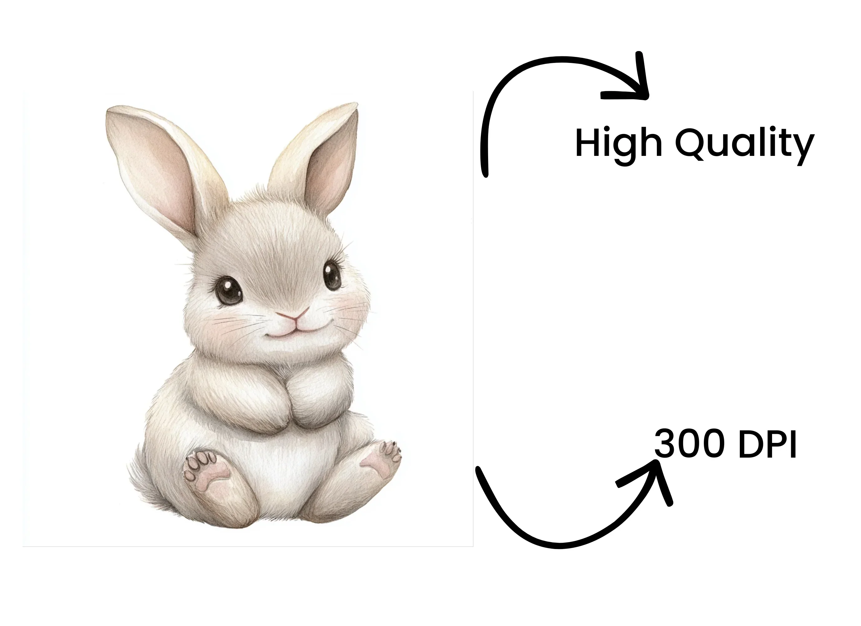 Cute Baby Bunny Clipart Bundle - Image 4