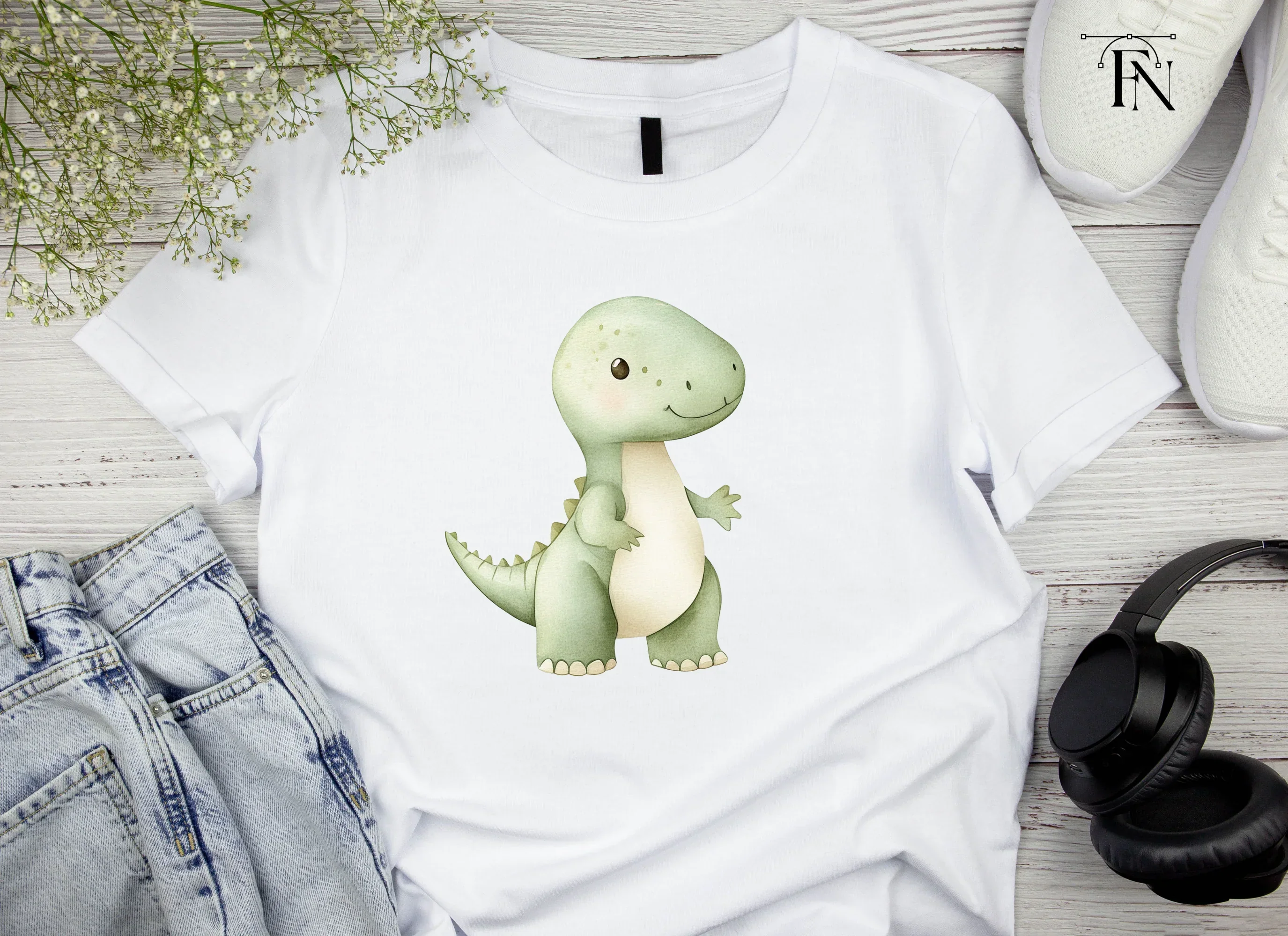 Cute Baby Dinosaur Clipart Bundle - Image 4