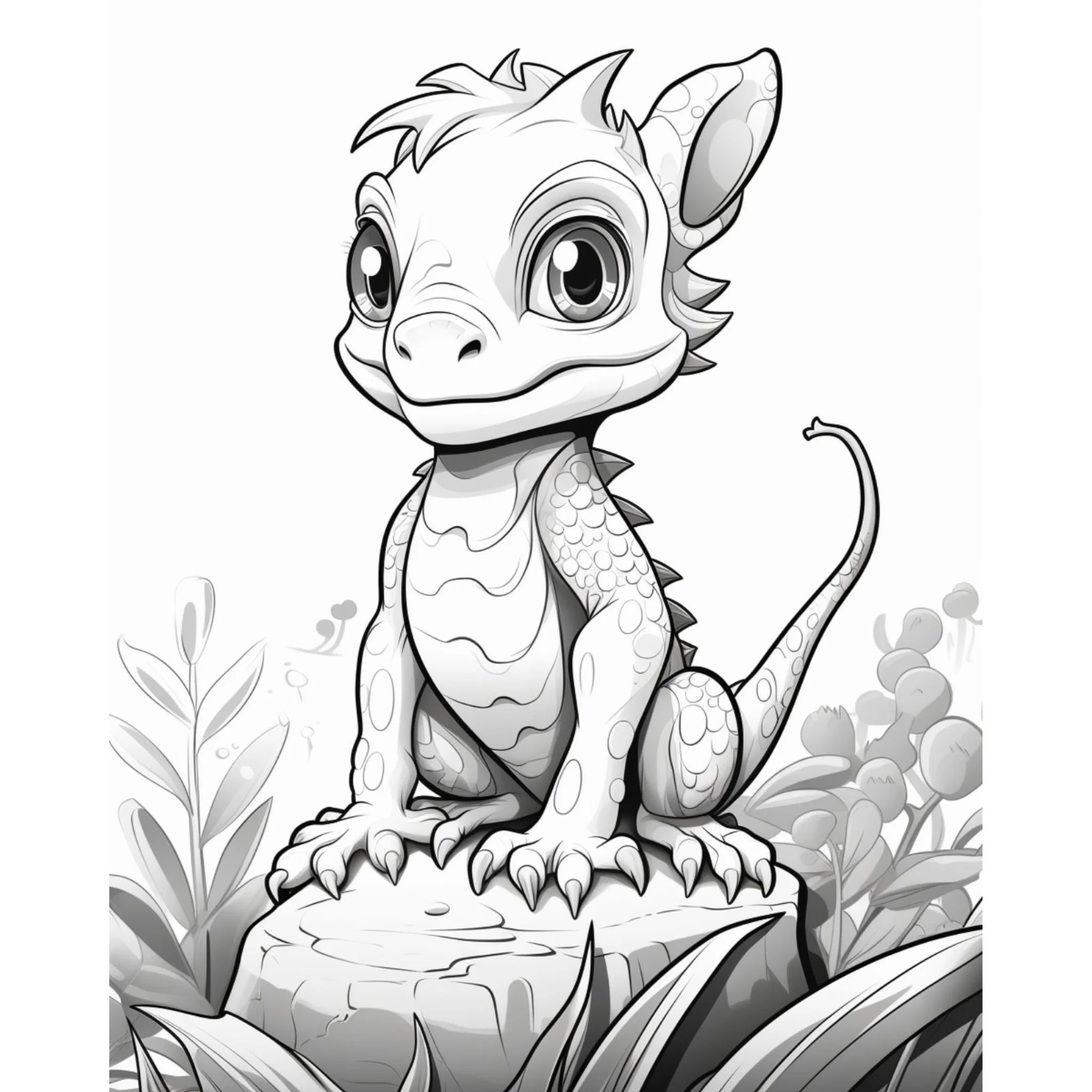 Cute Baby Dinosaur Coloring Pages - Image 5