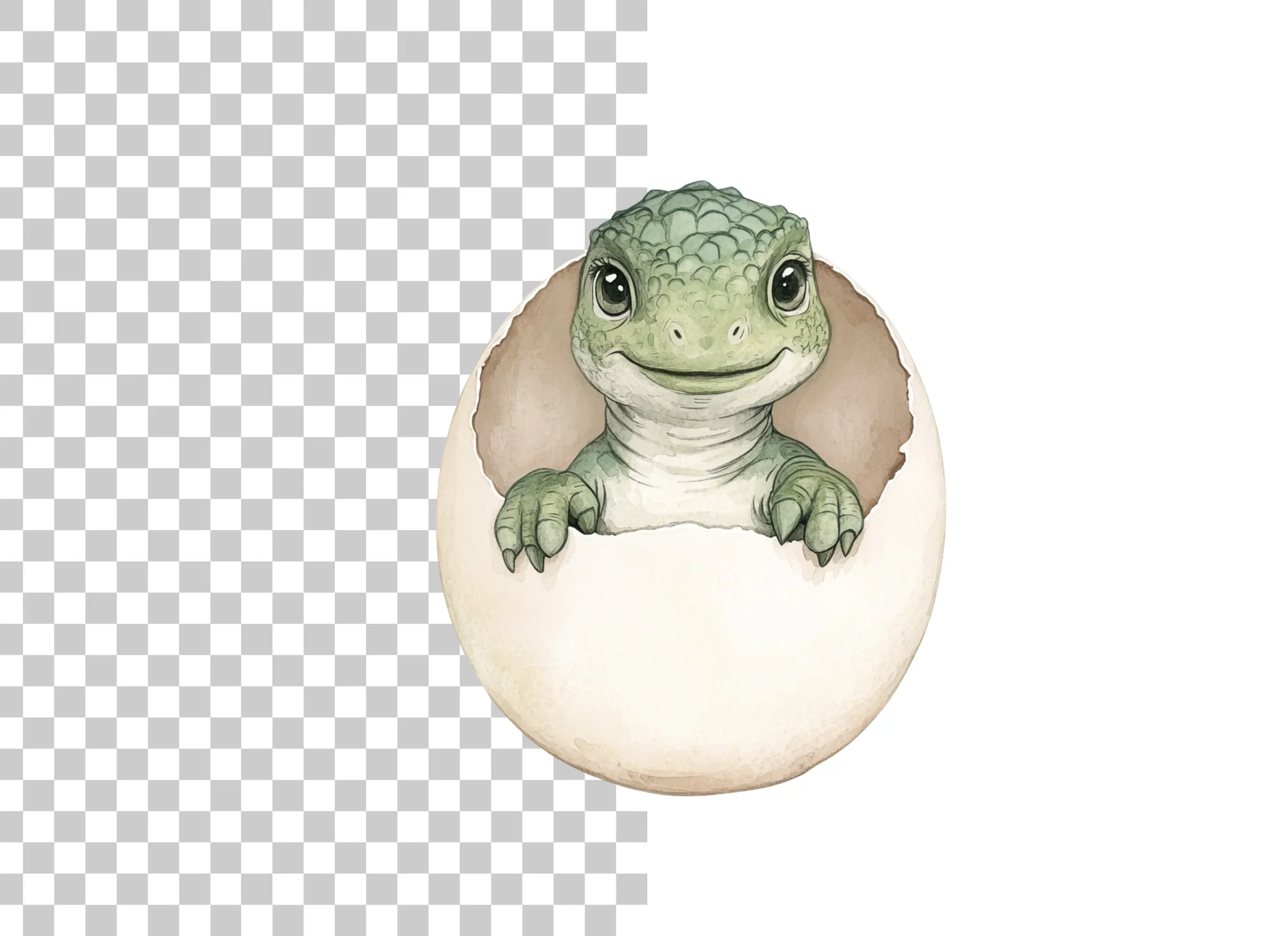 Cute Baby Dinosaur Hatching Clipart Bundle - Image 2