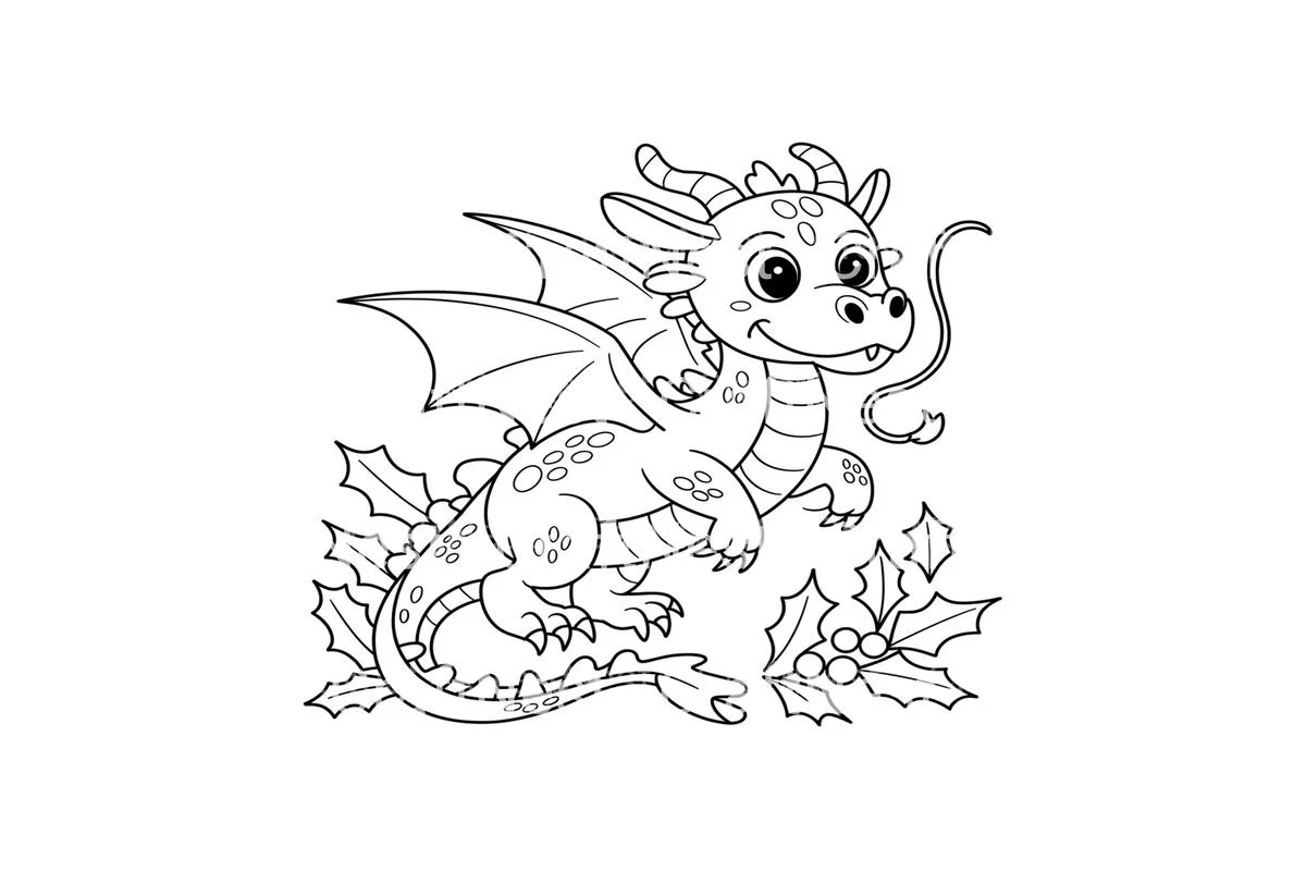 Cute Baby Dragon Coloring Books - Image 3