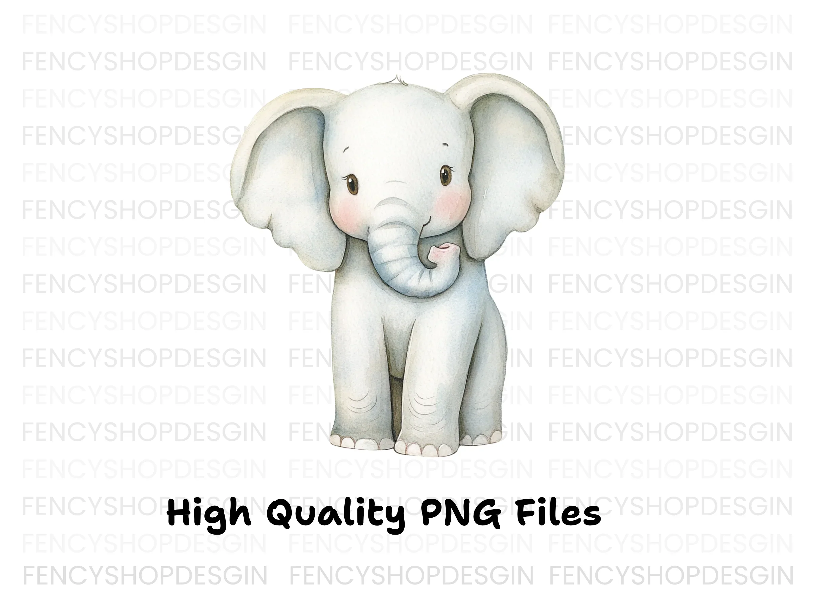 Cute Baby Elephant Clipart Bundle - Image 2