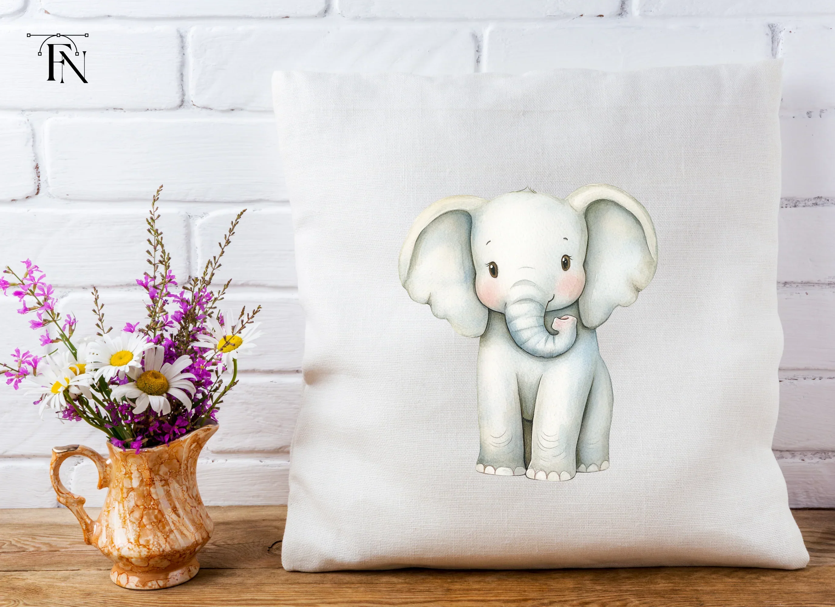 Cute Baby Elephant Clipart Bundle - Image 4