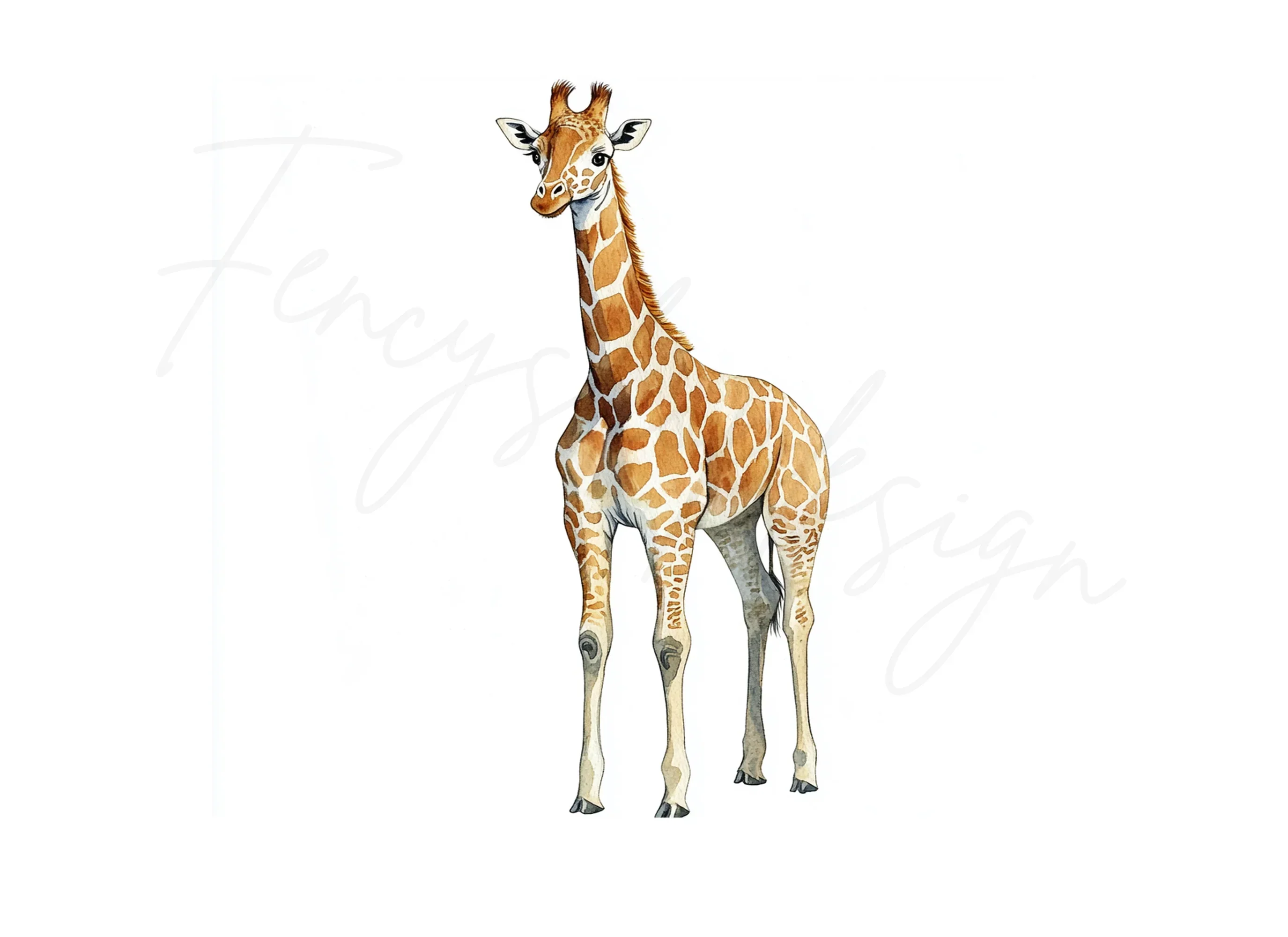 Cute Baby Giraffe Clipart Bundle - Image 3