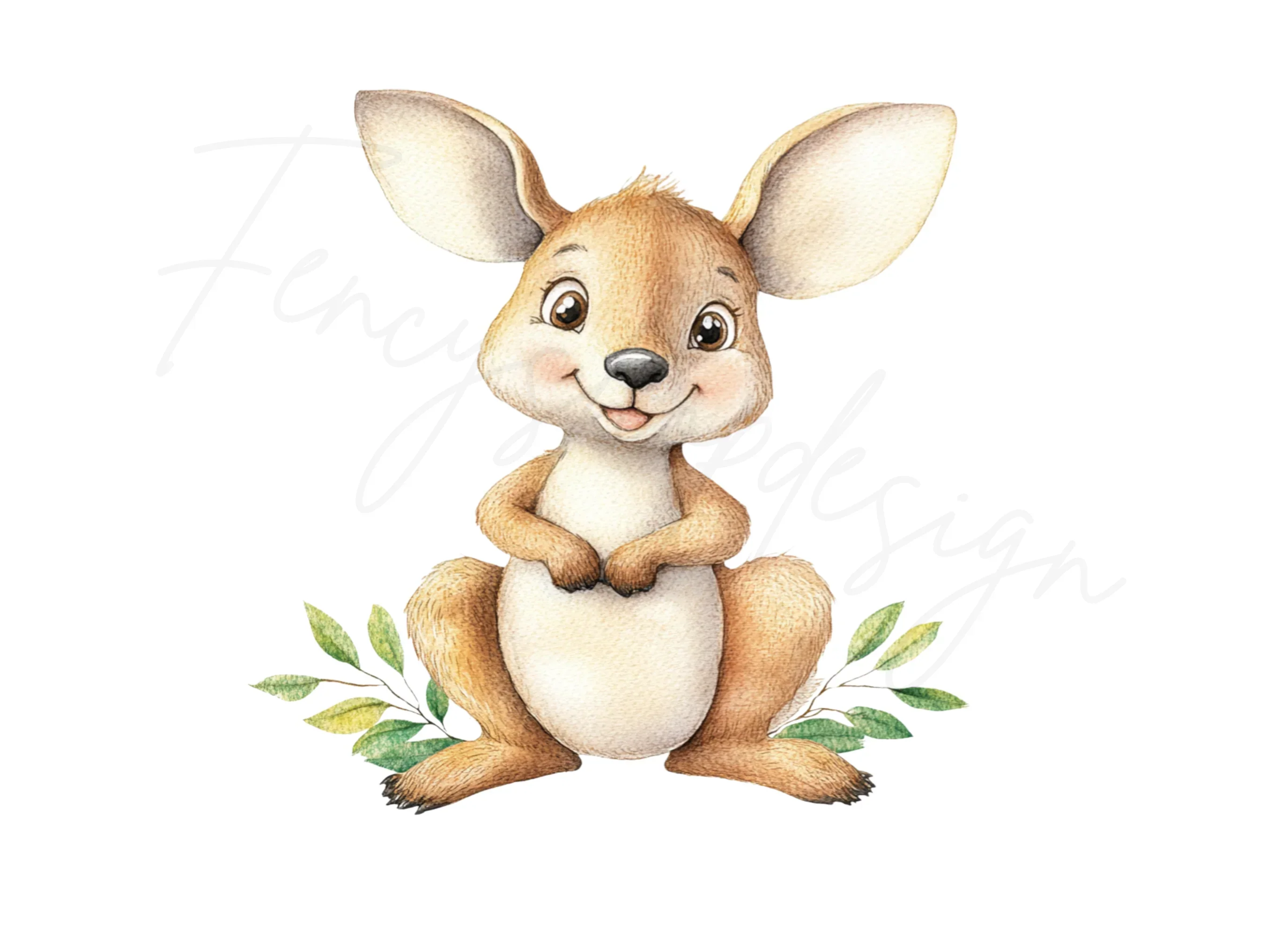 Cute Baby Kangaroo Clipart Bundle - Image 2