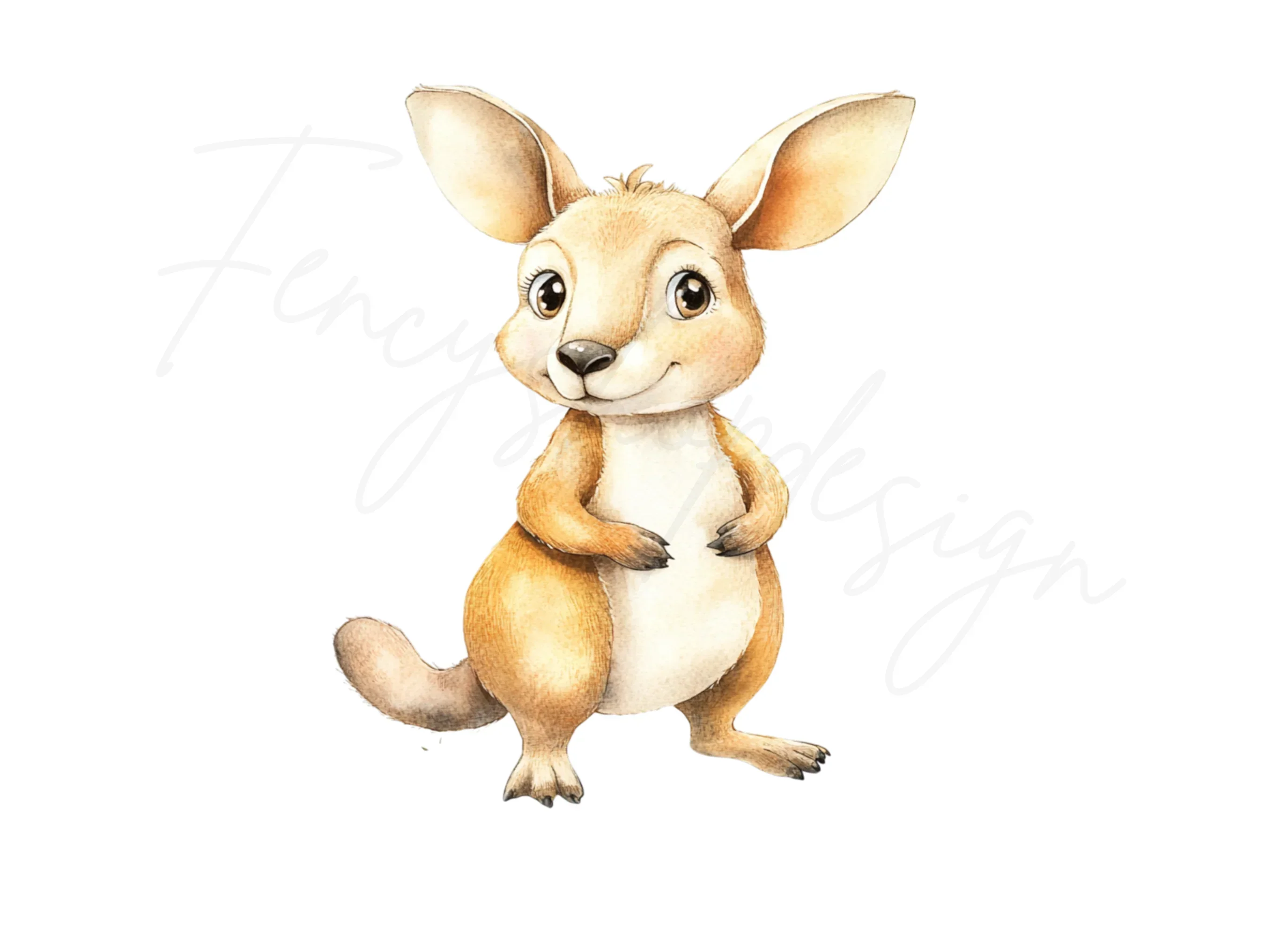 Cute Baby Kangaroo Clipart Bundle - Image 3
