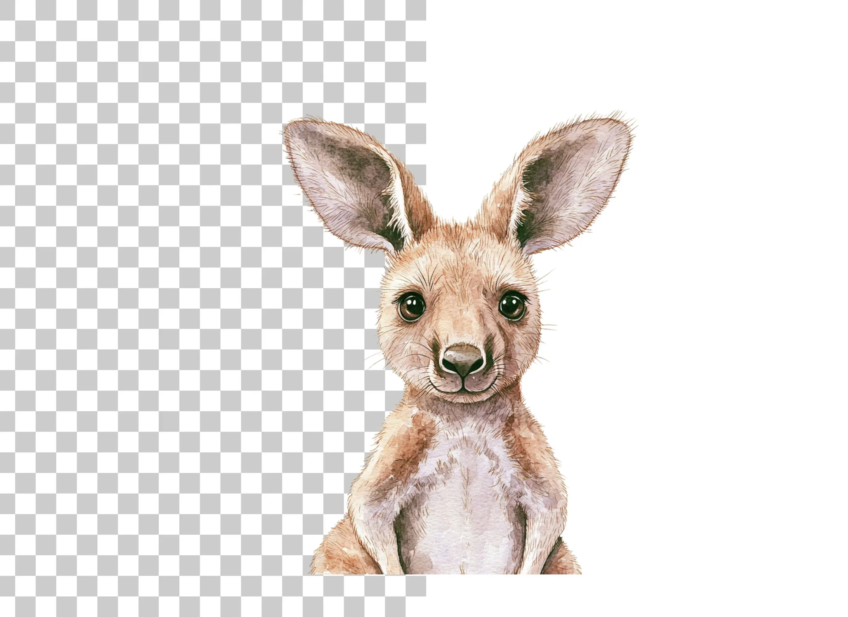 Cute Baby Kangaroo Clipart Bundle - Image 2