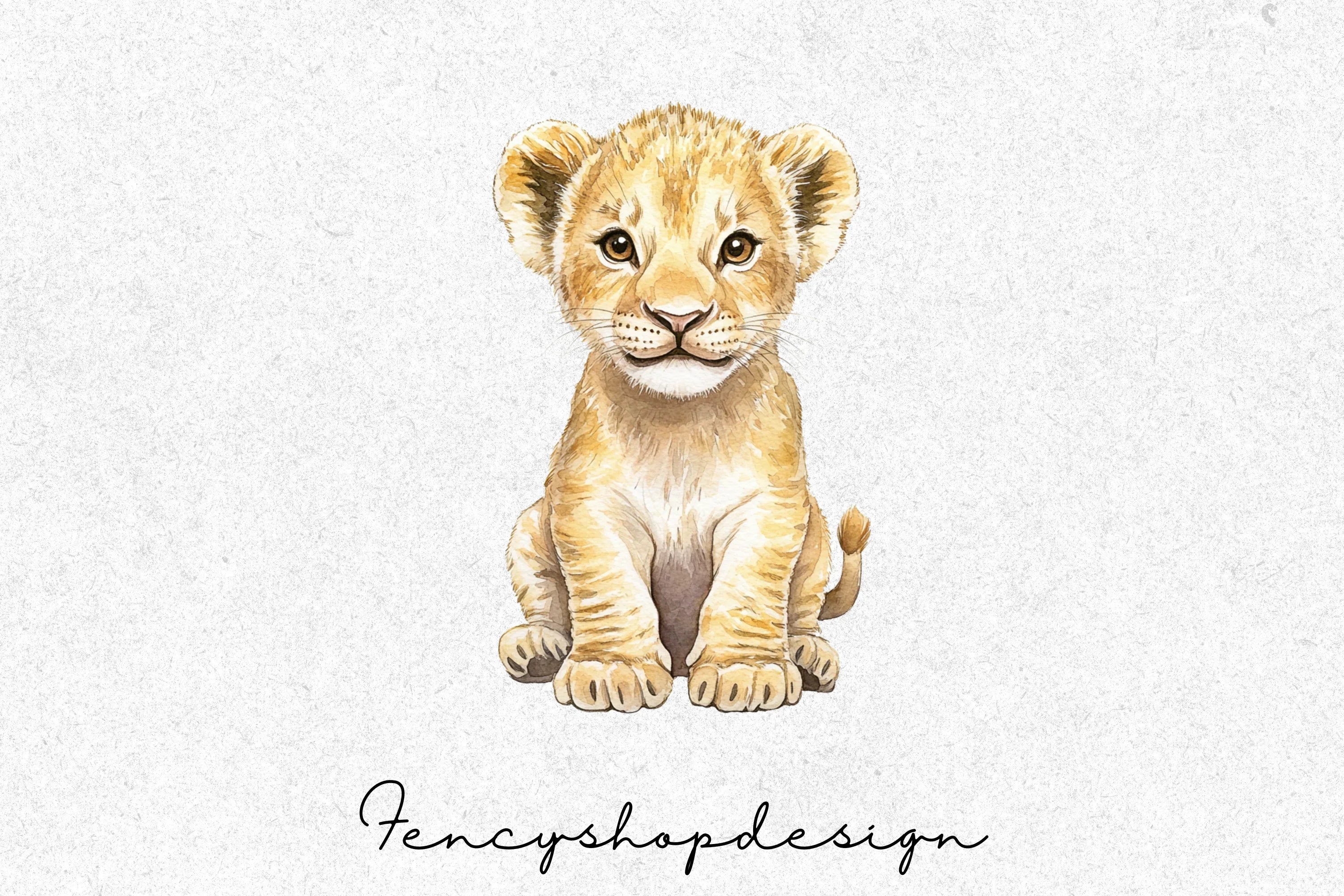 Cute Baby Lion Cub Clipart Bundle - Image 6