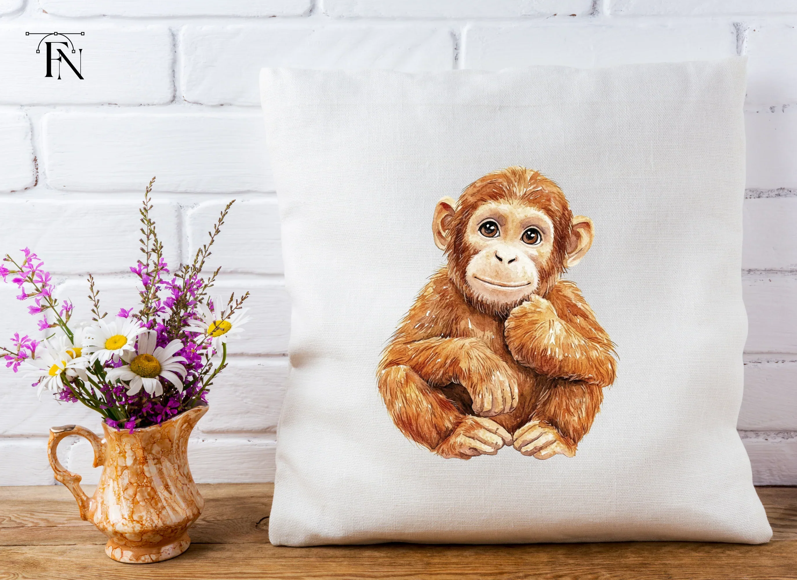 Cute Baby Orangutan Clipart Bundle - Image 2