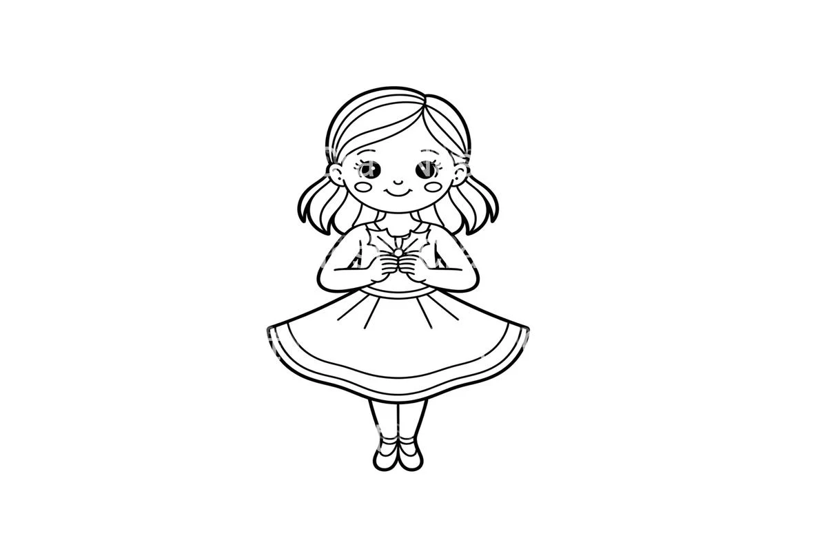 Cute Ballerina Christmas Coloring Books - Image 2