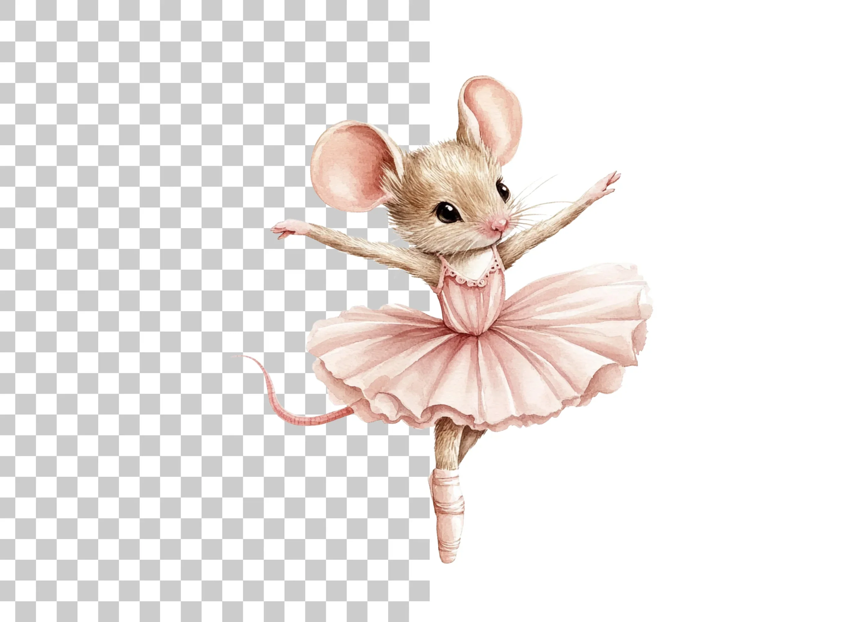 Cute Ballerina Mouse Clipart Bundle - Image 2