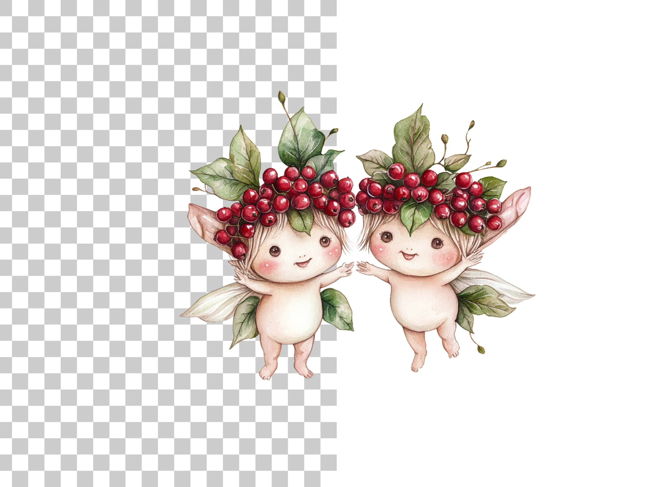 Cute Berry Babies Clipart Bundle - Image 2