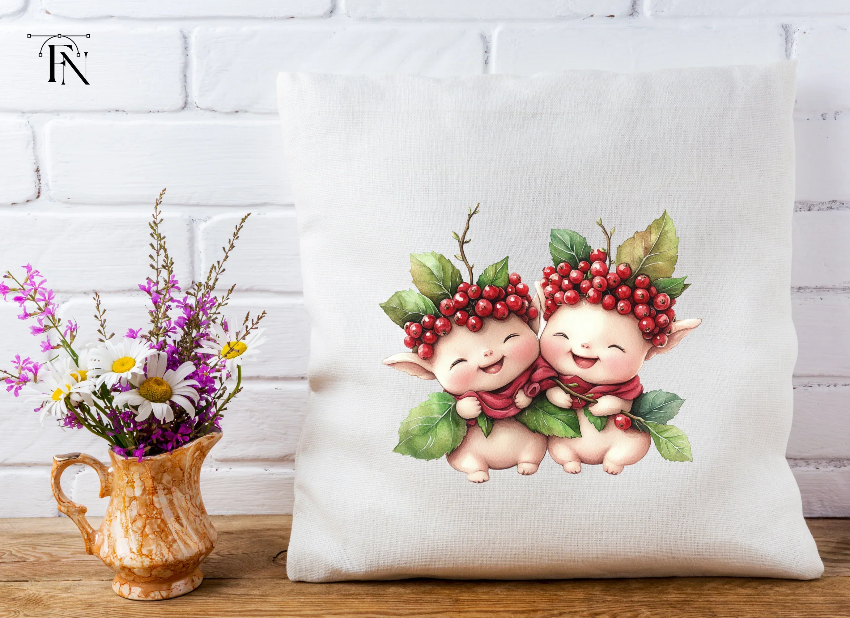 Cute Berry Fairies Clipart Bundle - Image 3