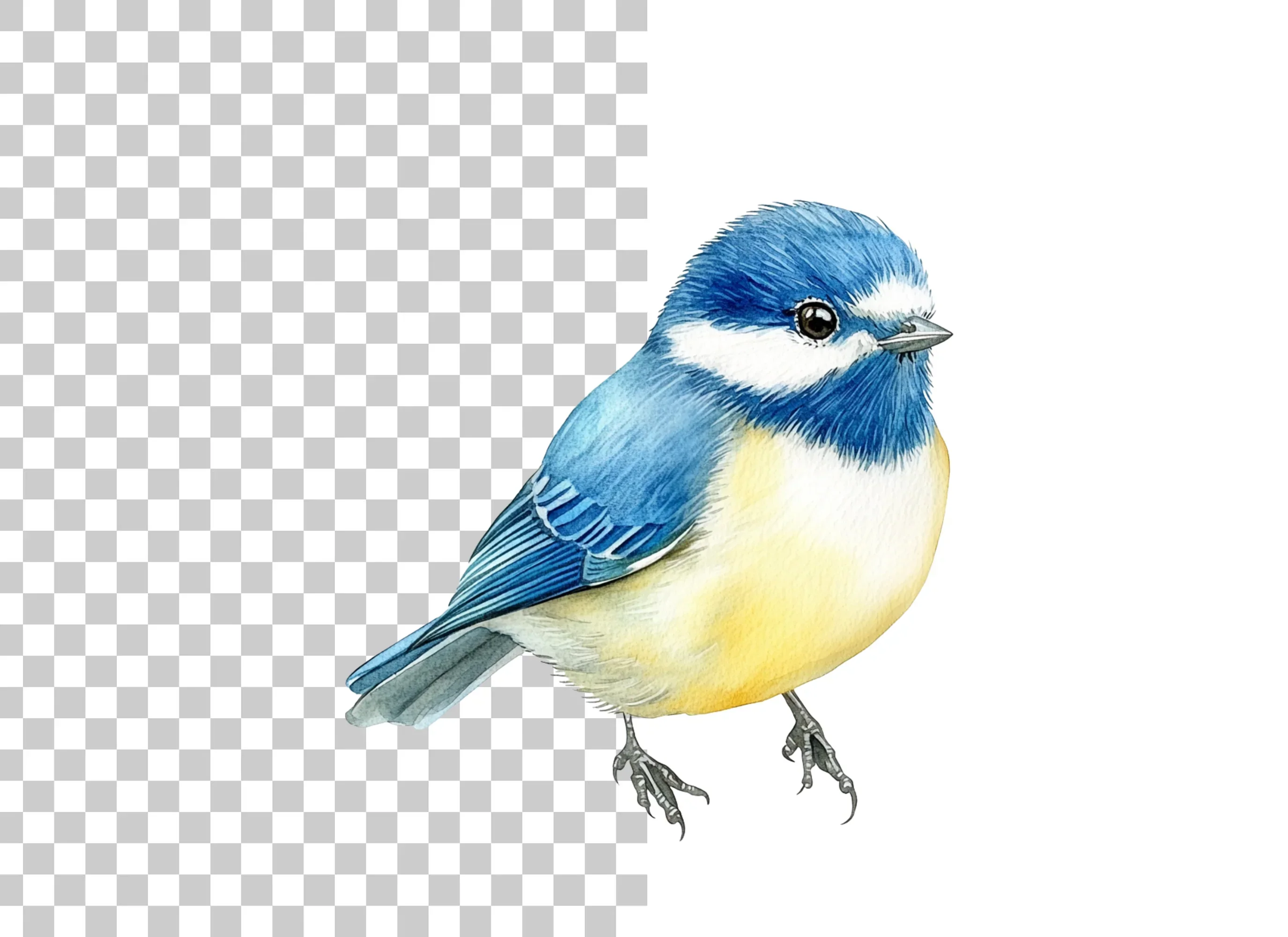 Cute Blue Tit Birds Clipart Bundle - Image 6
