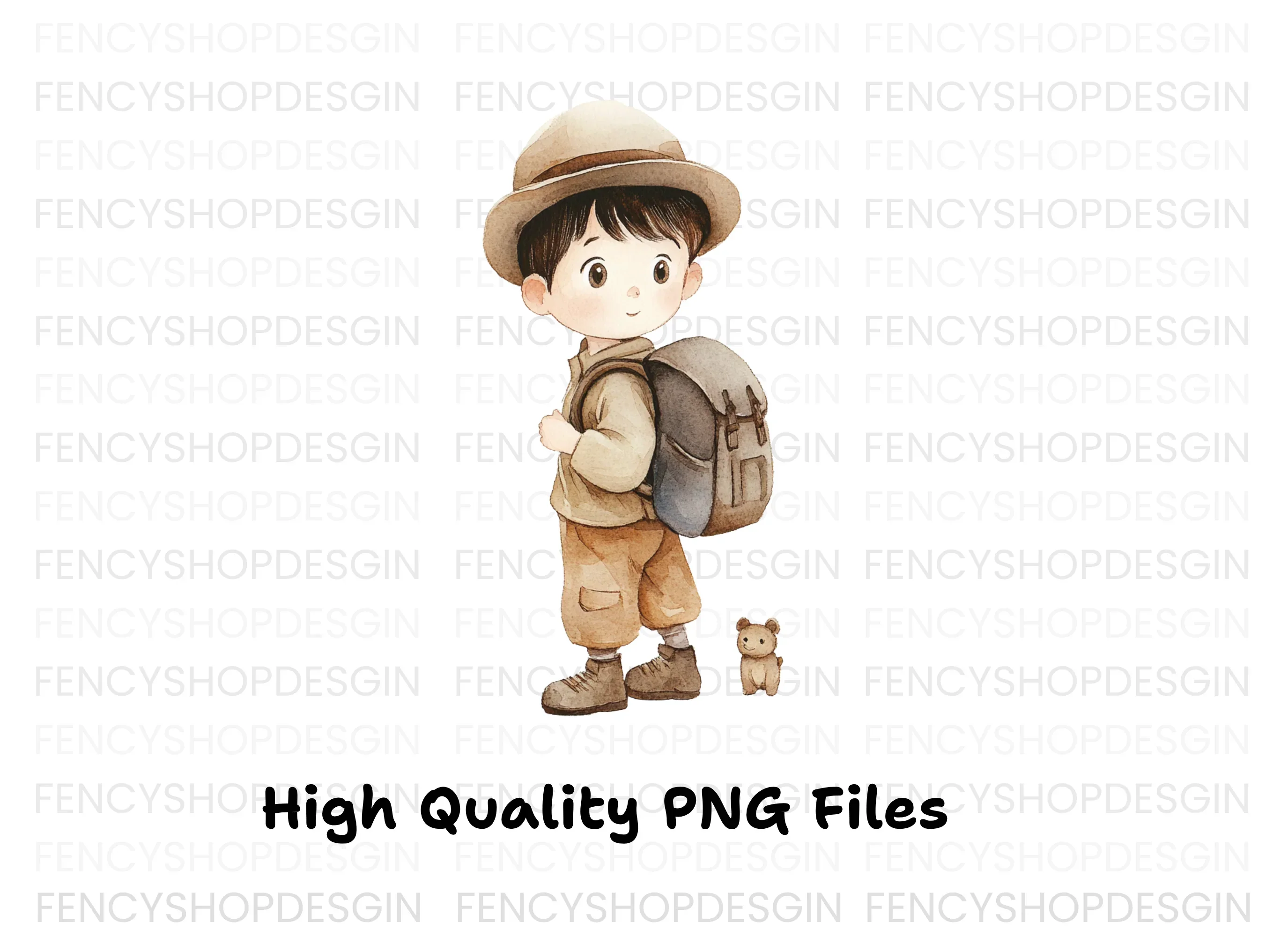 Cute Boy Explorer Clipart Bundle - Image 3